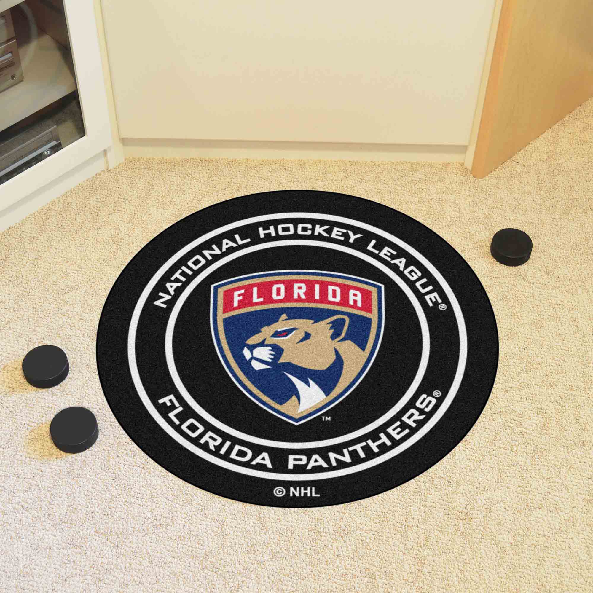 Florida Panthers Puck Mat - Sports Gifts, Sports Memorabilia, Sports Collectibles, Fan Shop