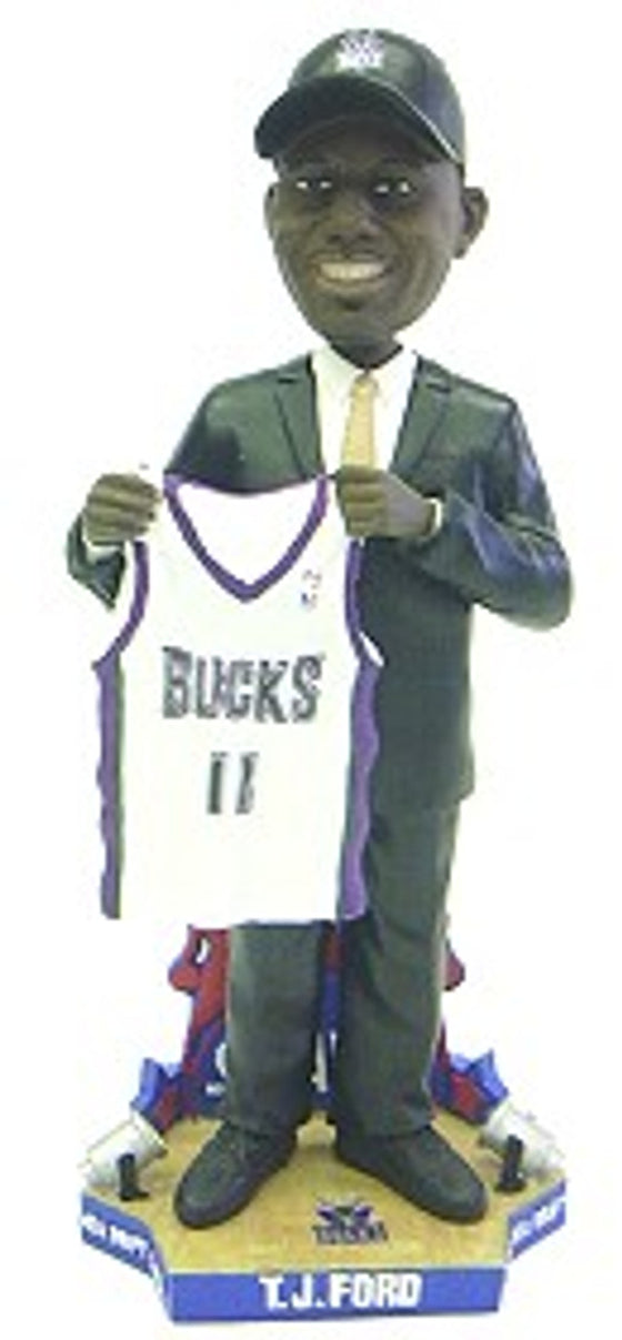 Milwaukee Bucks T.J. Ford Draft Pick Forever Collectibles Bobblehead CO - Sports Collectibles, Sports Memorabilia, Sports Fan Shop, Sports Gifts