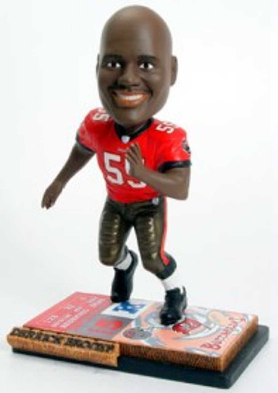 Tampa Bay Buccaneers Derrick Brooks Ticket Base Forever Collectibles Bobblehead CO - Sports Collectibles, Sports Memorabilia, Sports Fan Shop, Sports Gifts