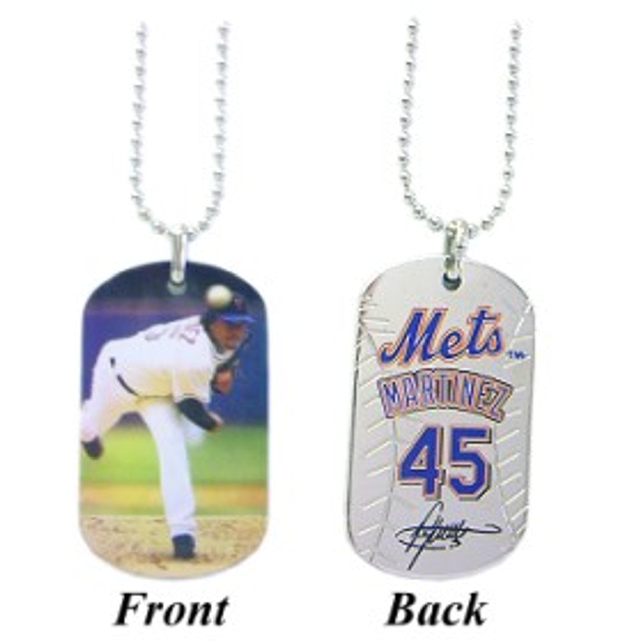 New York Mets Pedro Martinez Sport Dog Tagz Necklace CO - Sports Collectibles, Sports Memorabilia, Sports Fan Shop, Sports Gifts