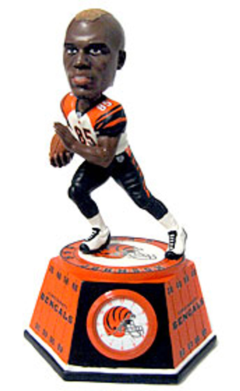 Cincinnati Bengals Chad Johnson Forever Collectibles Bobblehead Clock CO - Sports Collectibles, Sports Memorabilia, Sports Fan Shop, Sports Gifts