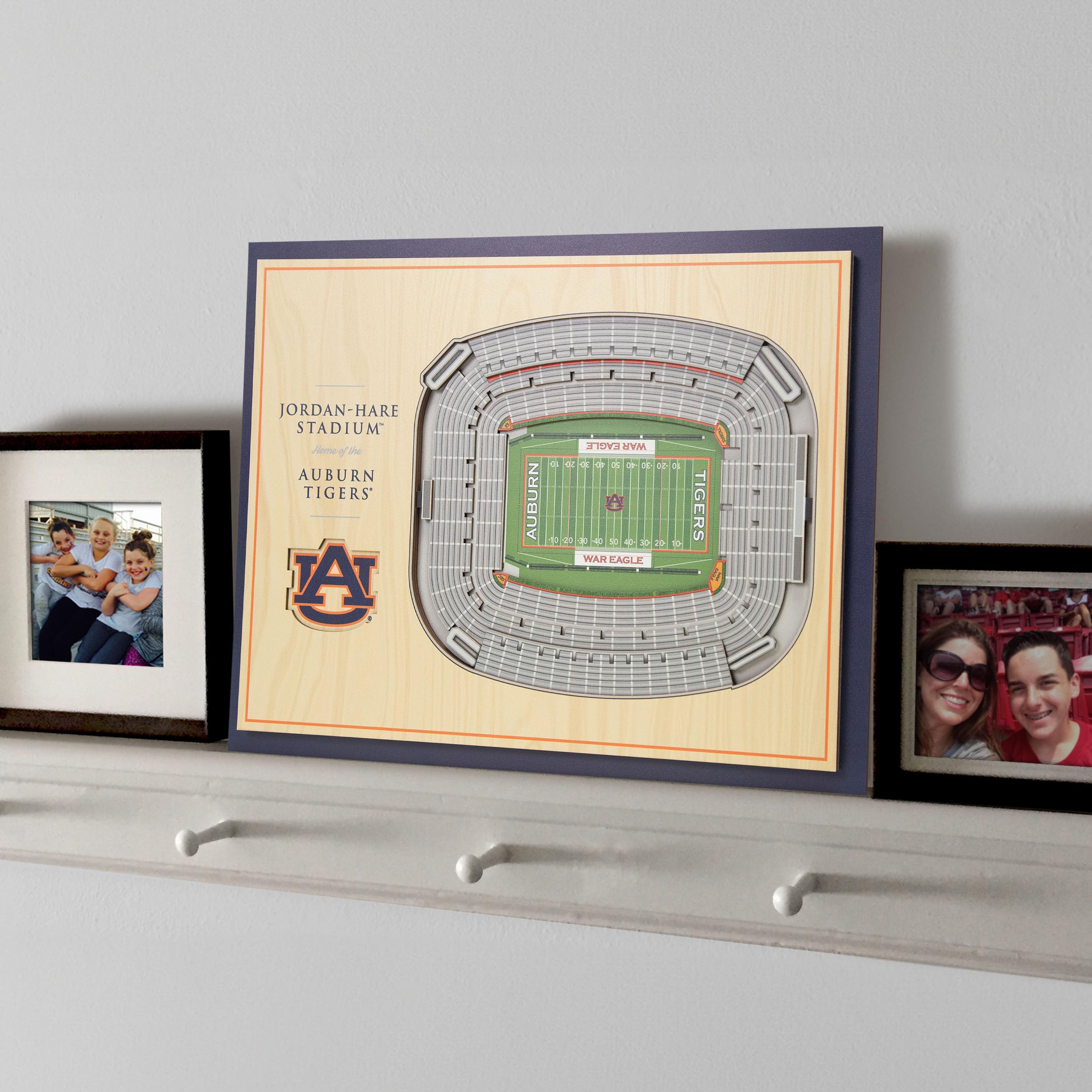 YouTheFan NCAA Auburn Tigers 5-Layer StadiumView 3D Wall Art - Jordan-Hare Stadium - Sports Collectibles, Sports Memorabilia, Sports Fan Shop, Sports Gifts