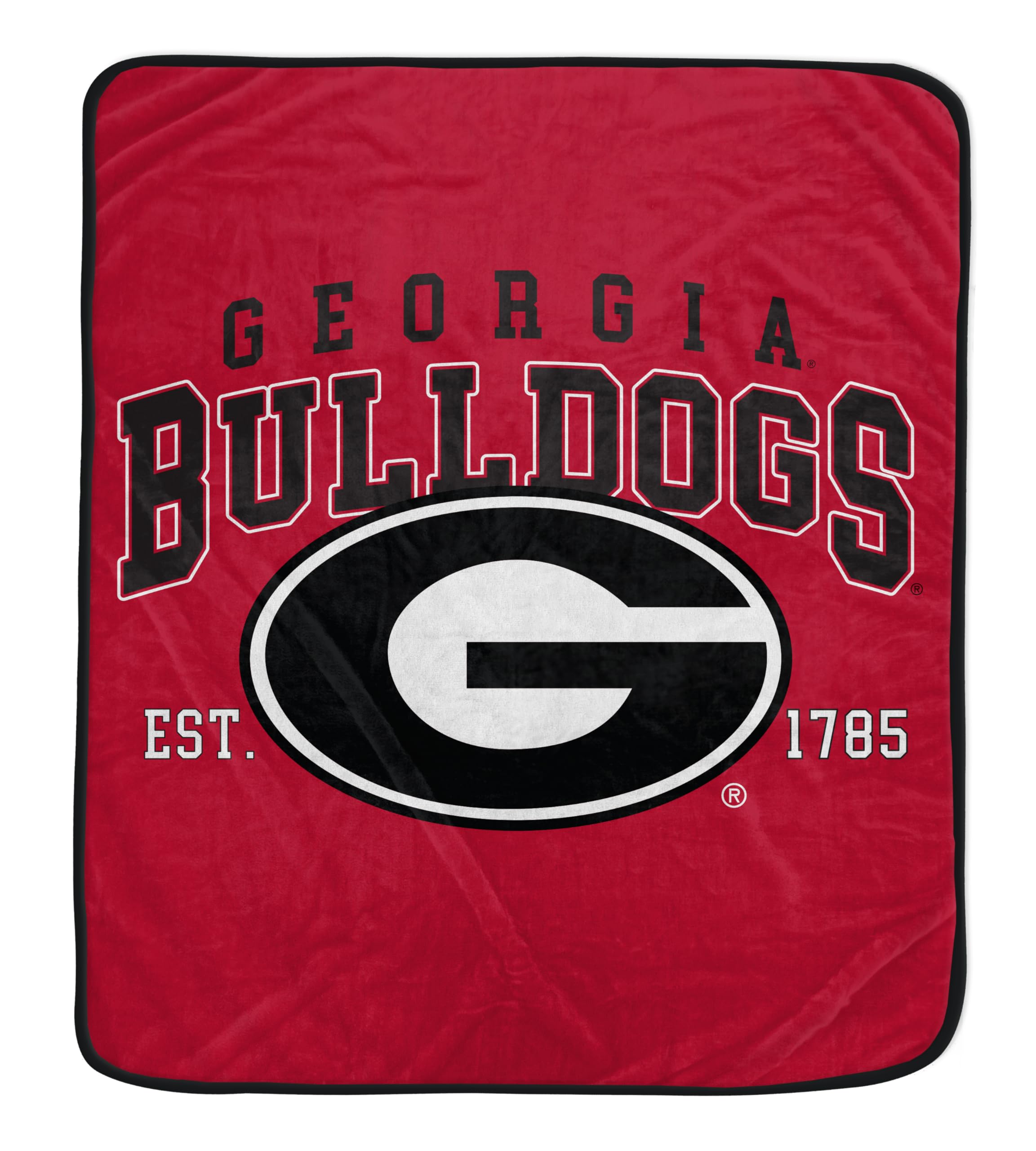 NCAA Georgia Bulldogs Vintage Arch Block Ultra Soft Blanket - Sports Gifts, Sports Memorabilia, Sports Collectibles, Fan Shop