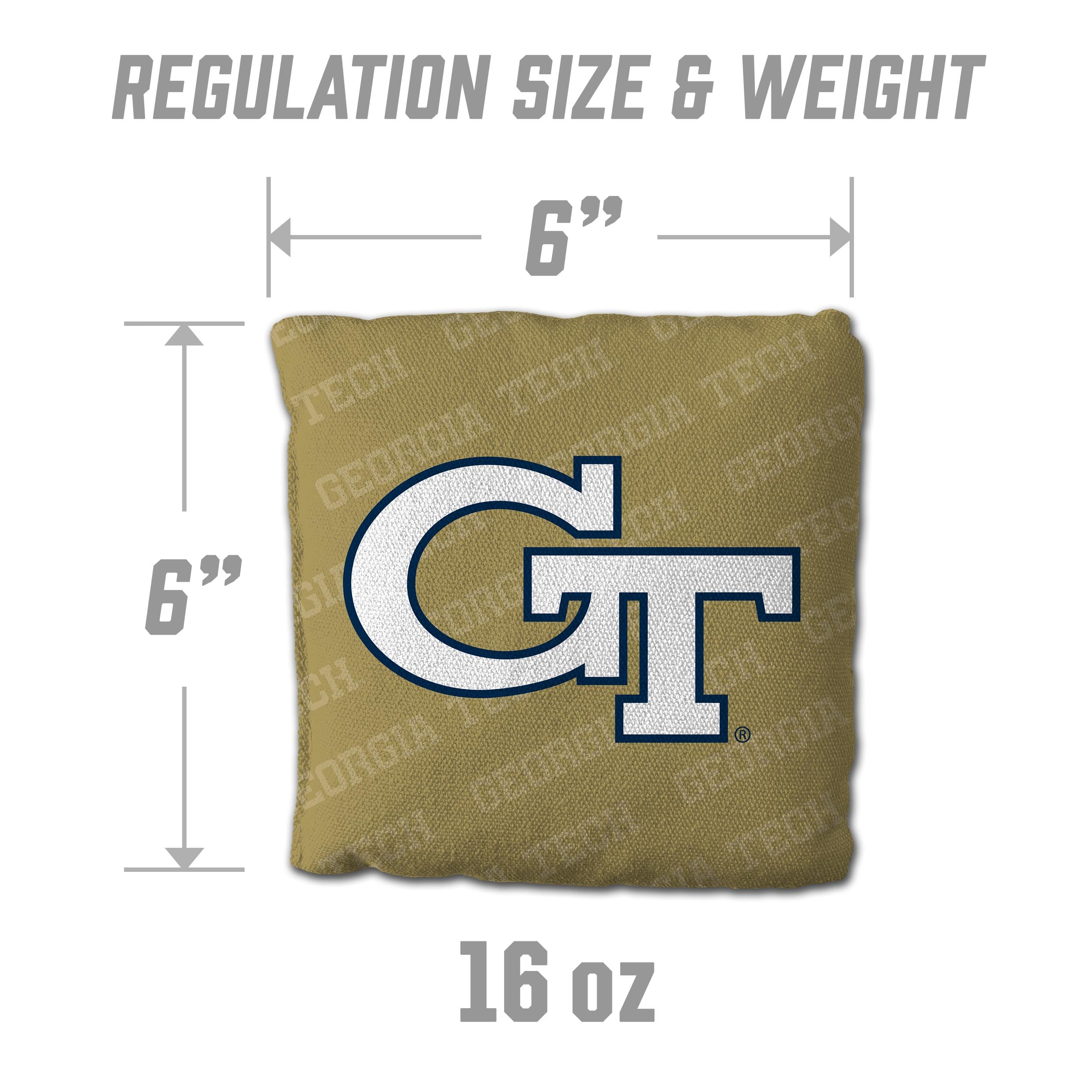 YouTheFan NCAA Georgia Tech Yellow Jackets Cornhole Bags - 4PK - Gold - Sports Collectibles, Sports Memorabilia, Sports Fan Shop, Sports Gifts