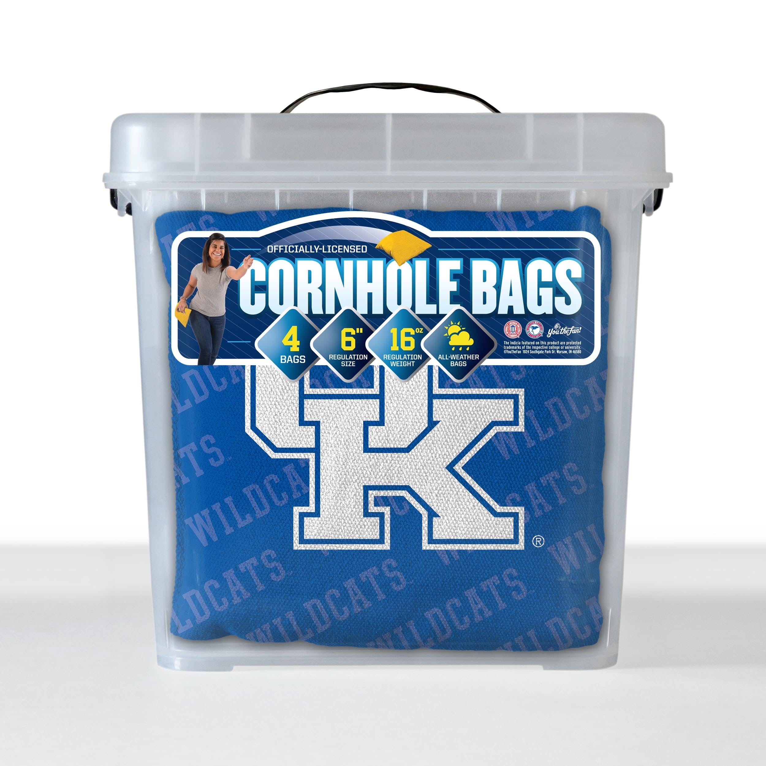 YouTheFan NCAA Kentucky Wildcats - Cornhole Bags - 4PK - Blue - Sports Collectibles, Sports Memorabilia, Sports Fan Shop, Sports Gifts