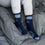 For Bare Feet NFL Youth 4 Stripe Deuce Crew Sock, Tennessee Titans, One Size - Sports Gifts, Sports Memorabilia, Sports Collectibles, Fan Shop