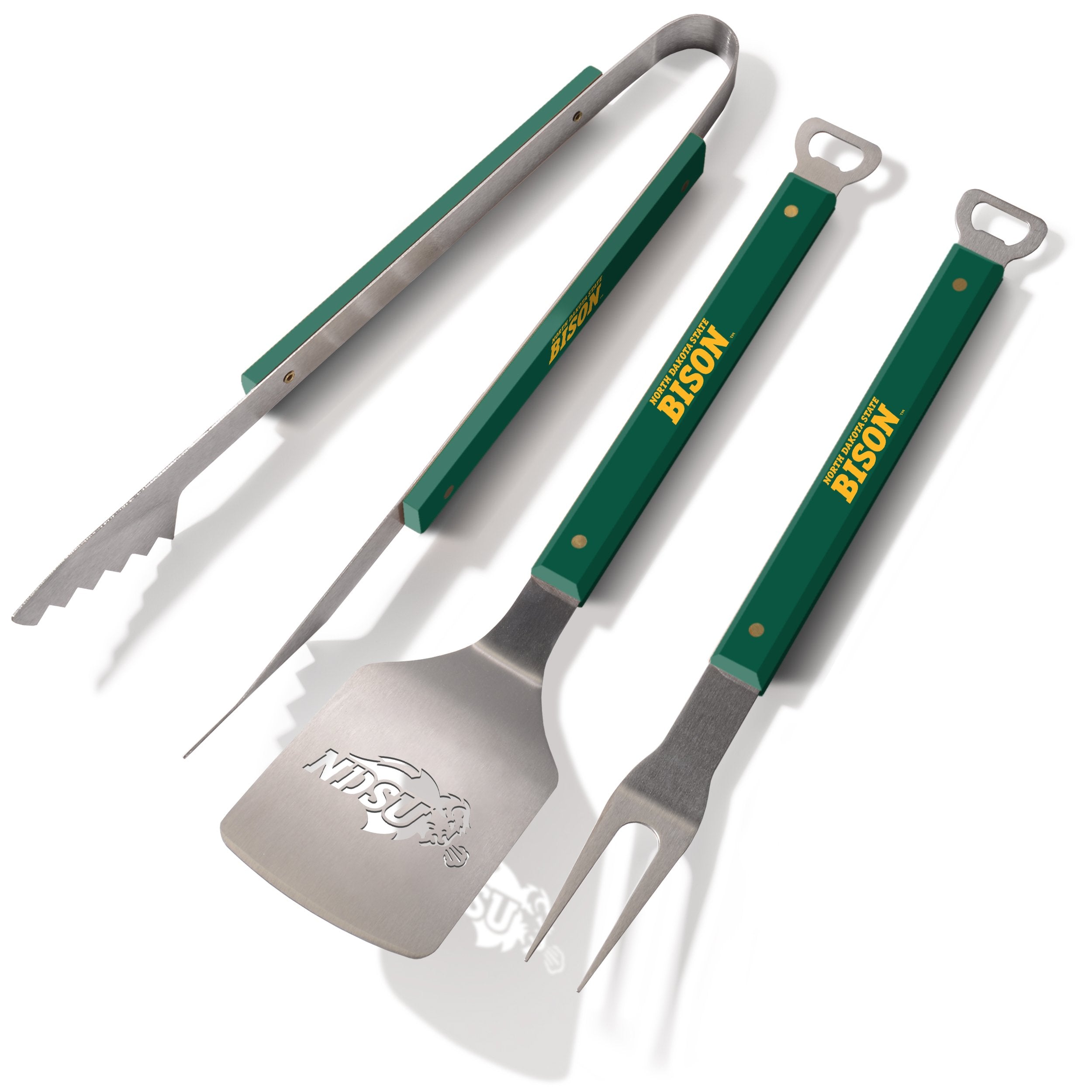 YouTheFan 5021824 NCAA North Dakota State Bison Spirit Series 3-Piece BBQ Set, 22" x 9", Team Colors - Sports Collectibles, Sports Memorabilia, Sports Fan Shop, Sports Gifts