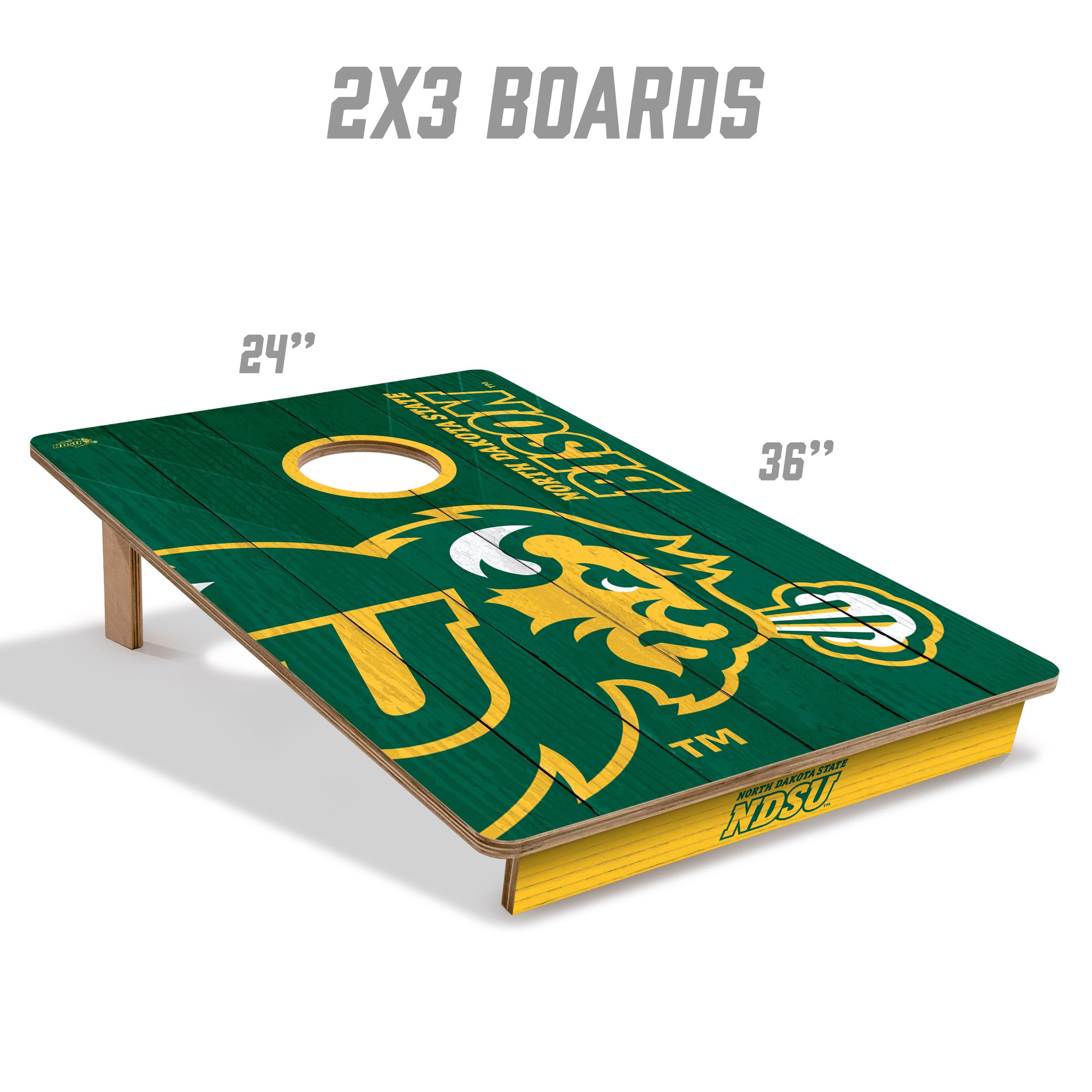 YouTheFan NCAA North Dakota State Bison 2’ x 3’ Wood Cornhole Game with Logo Bags - Sports Collectibles, Sports Memorabilia, Sports Fan Shop, Sports Gifts