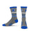 For Bare Feet Mens NCAA Memphis Tigers 5 Star Crew Sock Marble Grey Large - Sports Gifts, Sports Memorabilia, Sports Collectibles, Fan Shop