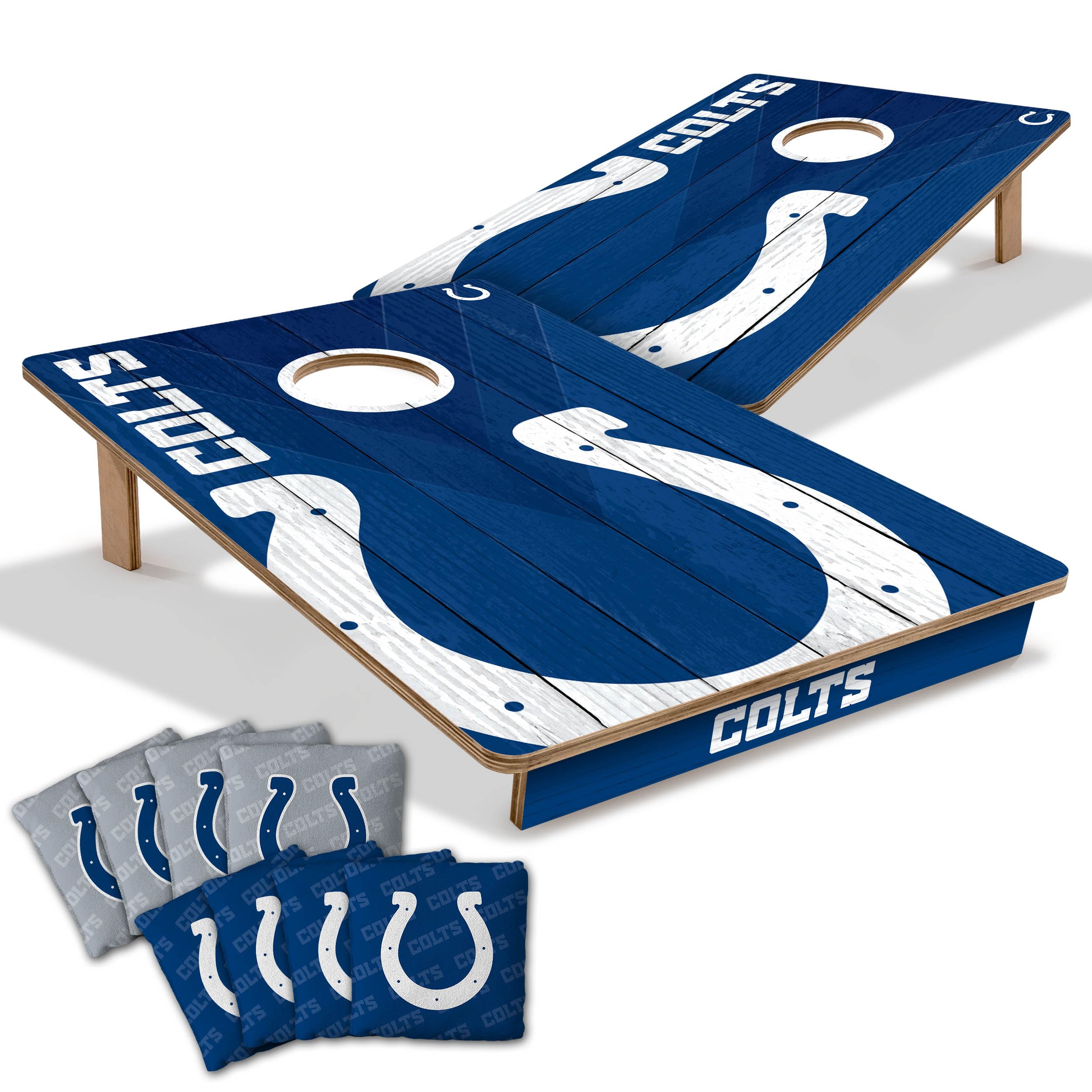 YouTheFan NFL Indianapolis Colts 2’ x 3’ Wood Cornhole Game with Logo Bags - Sports Collectibles, Sports Memorabilia, Sports Fan Shop, Sports Gifts