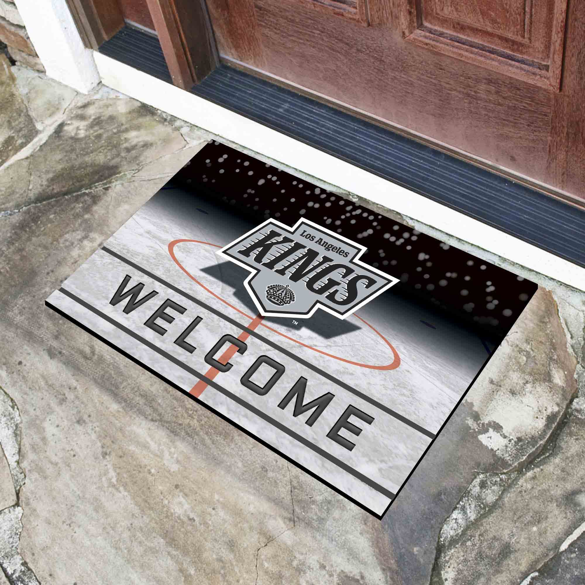 NHL - Los Angeles Kings Crumb Rubber Door Mat - Sports Gifts, Sports Memorabilia, Sports Collectibles, Fan Shop