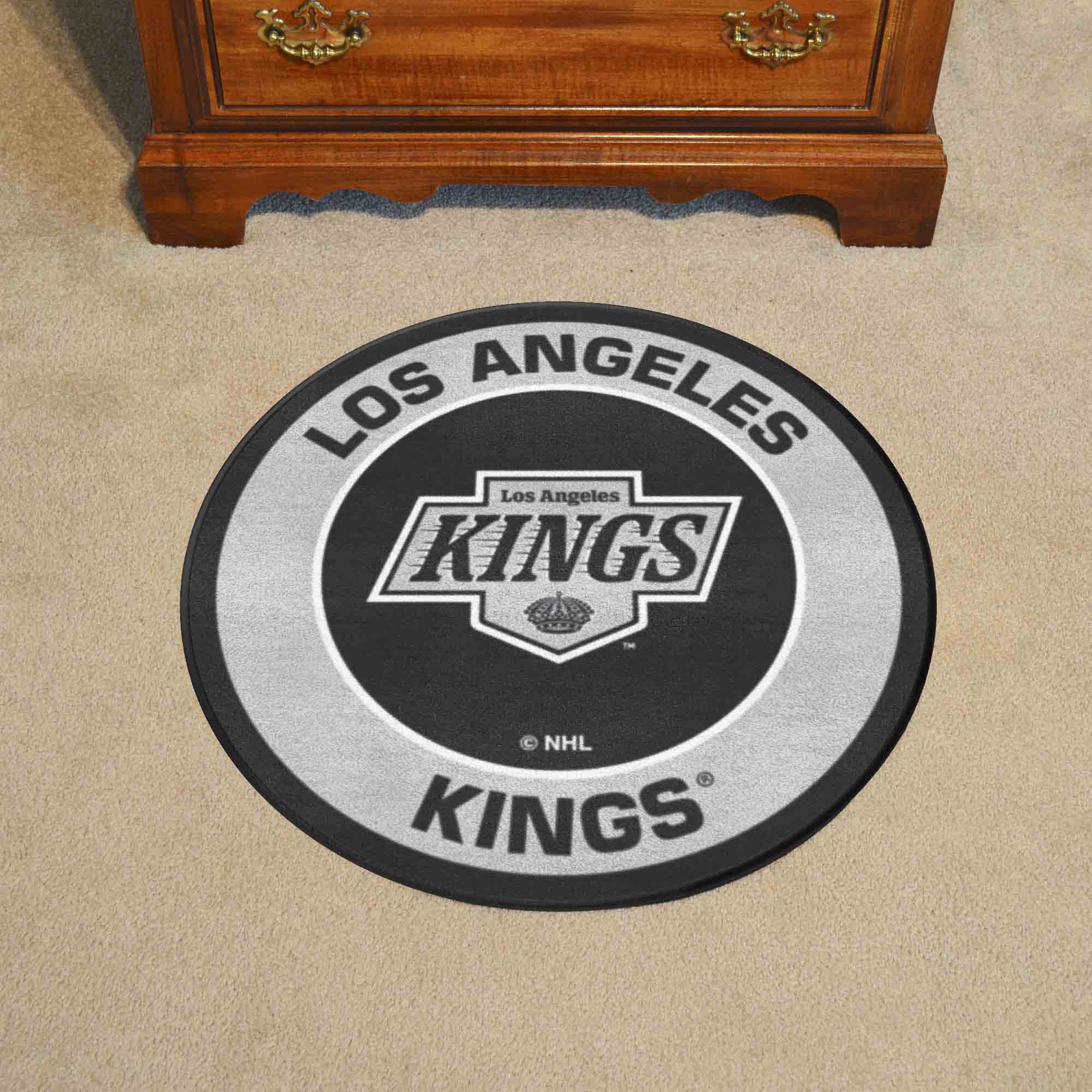 NHL - Los Angeles Kings Roundel Mat - Sports Gifts, Sports Memorabilia, Sports Collectibles, Fan Shop