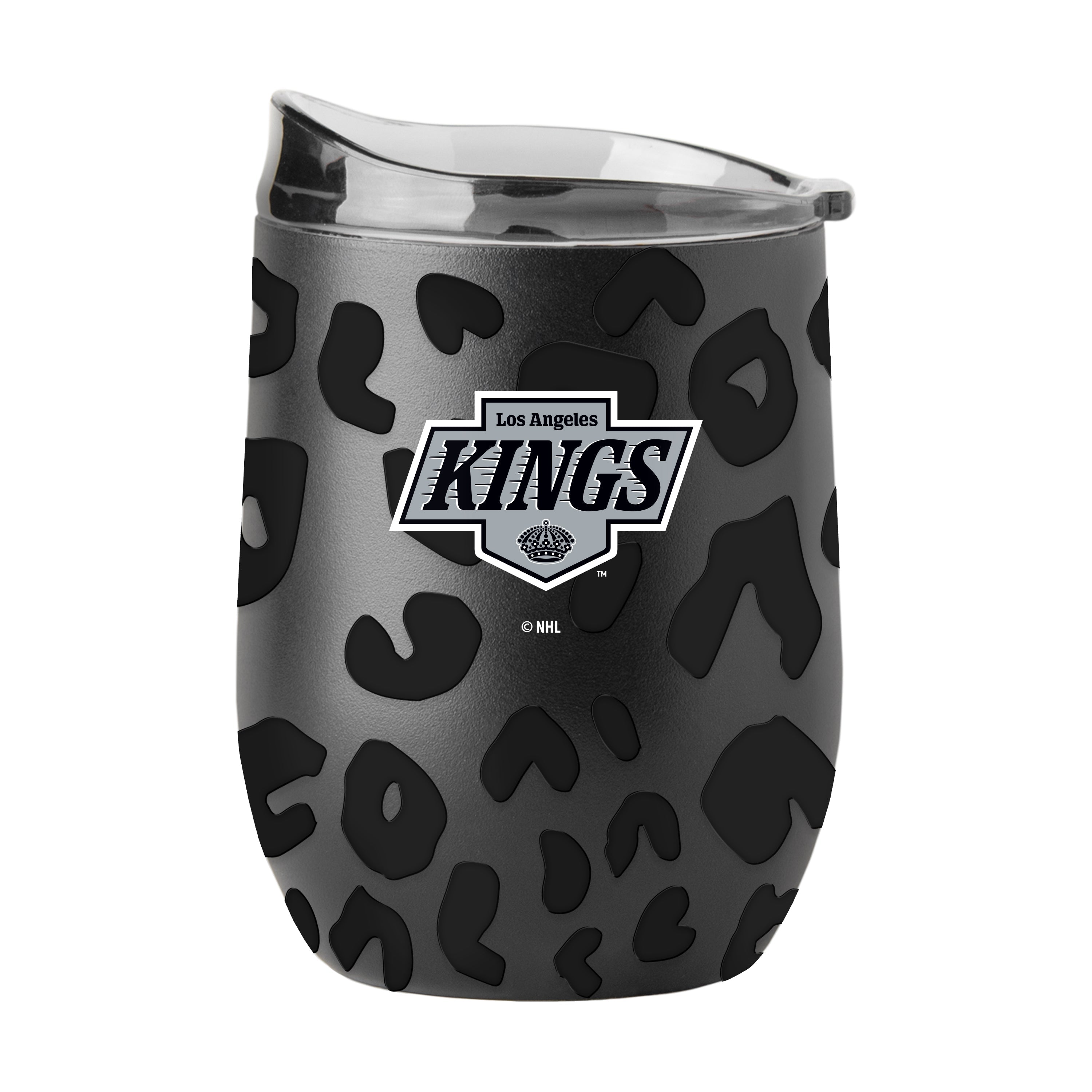 Los Angeles Kings Leopard 16oz Black Powder Coat Curved Beverage