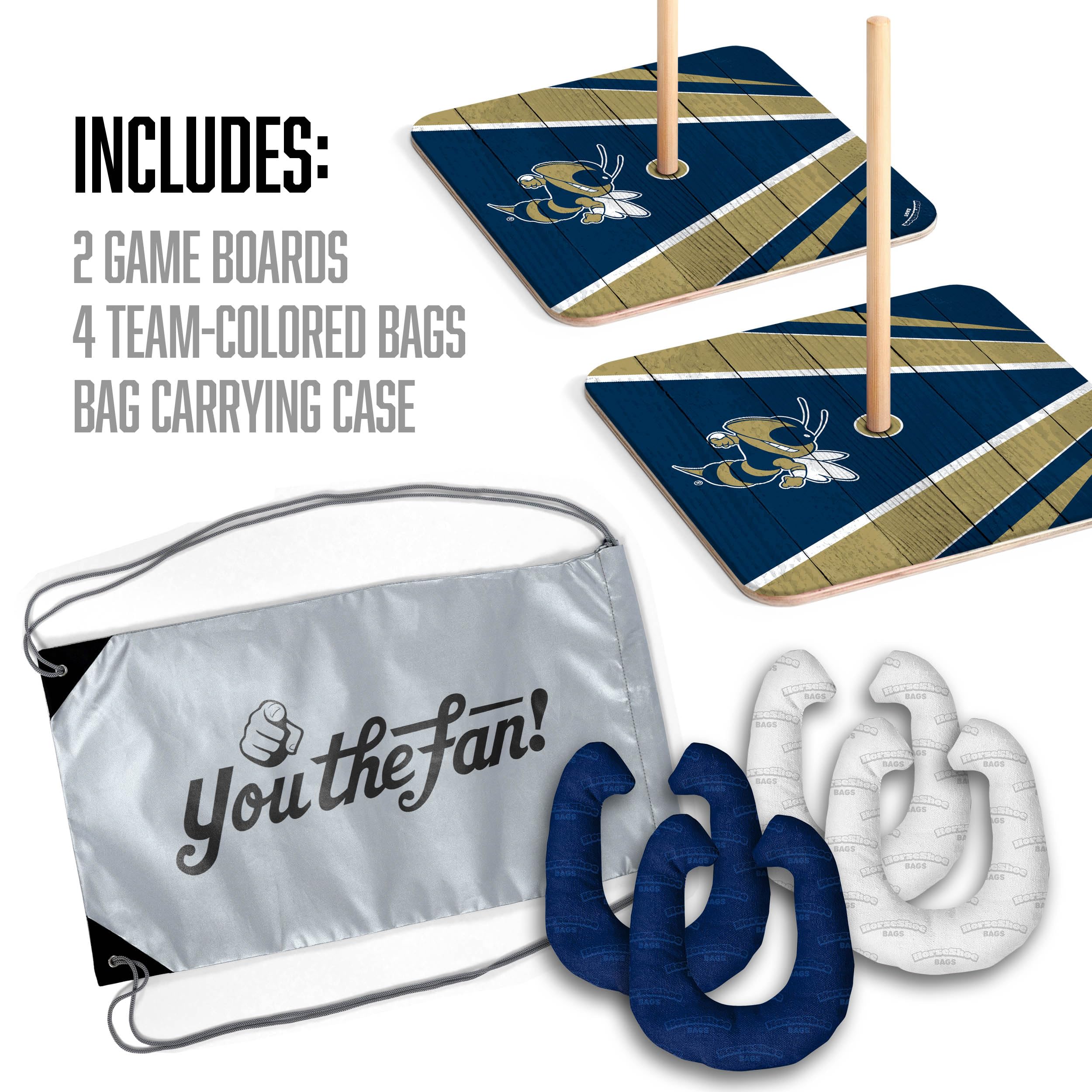 YouTheFan NCAA Georgia Tech Yellow Jackets Horseshoe Bags - Sports Collectibles, Sports Memorabilia, Sports Fan Shop, Sports Gifts