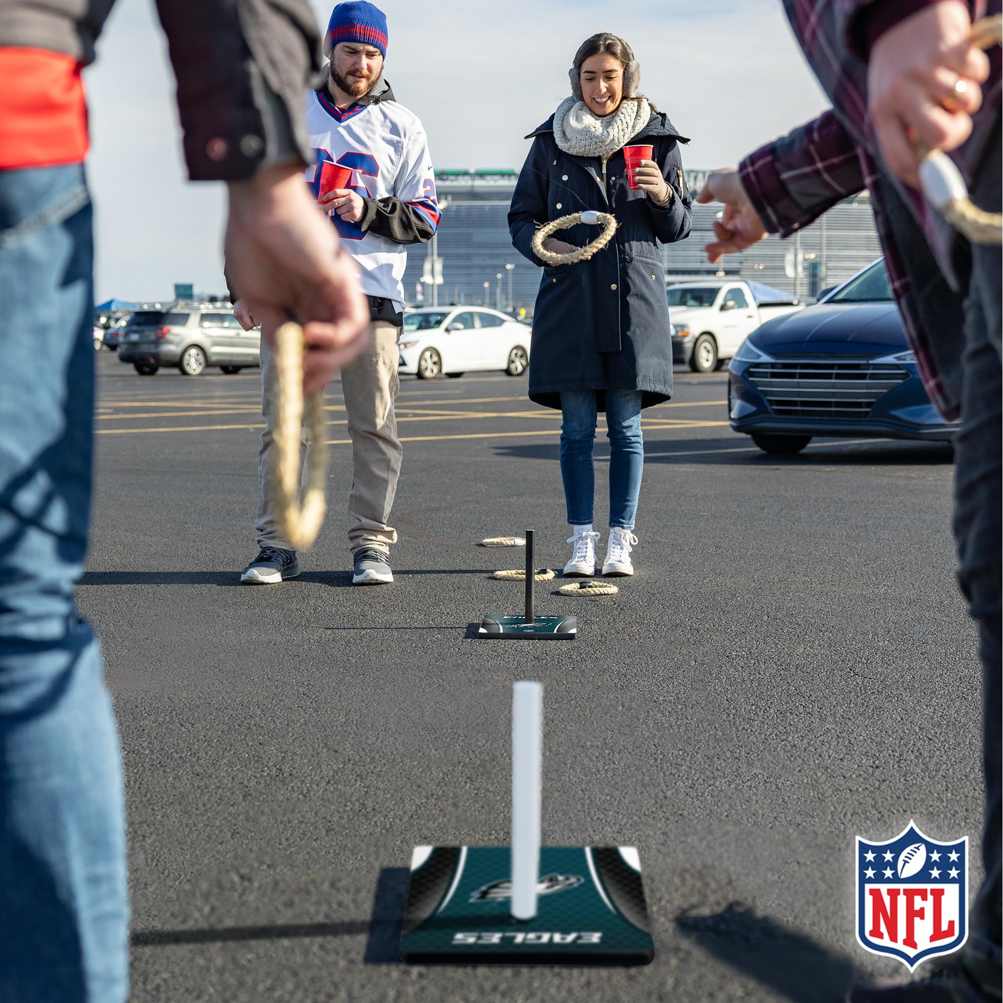Wild Sports NFL Quoits Set with Direct Print HD Team Graphics – Tailgate Ring Toss Game – Great Gift for Any Football Fan! Ring Toss Family Outdoor Games for The Beach, BBQ, or Tailgate Party - Sports Collectibles, Sports Memorabilia, Sports Fan Shop, Sports Gifts
