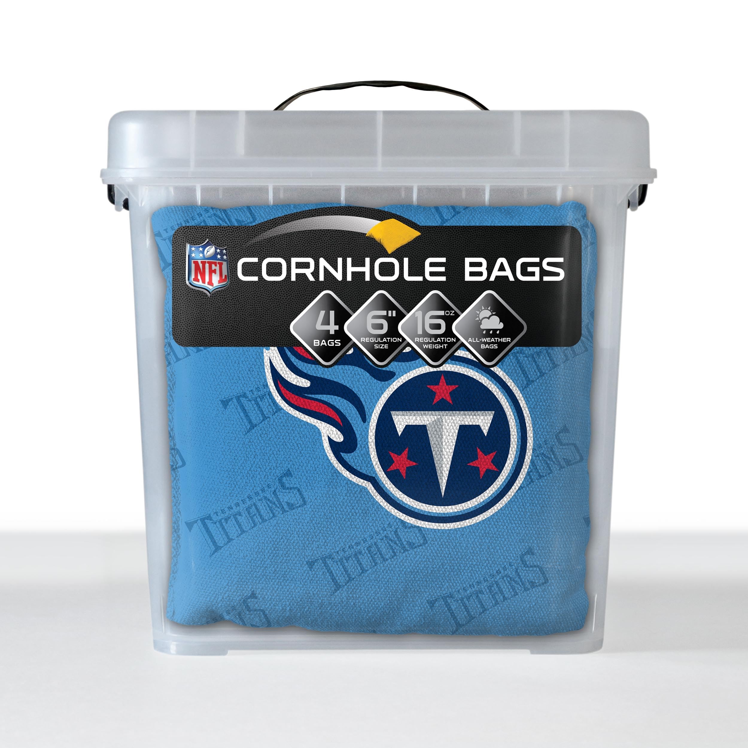 YouTheFan NFL Tennessee Titans Cornhole Bags - 4PK - Blue - Sports Collectibles, Sports Memorabilia, Sports Fan Shop, Sports Gifts