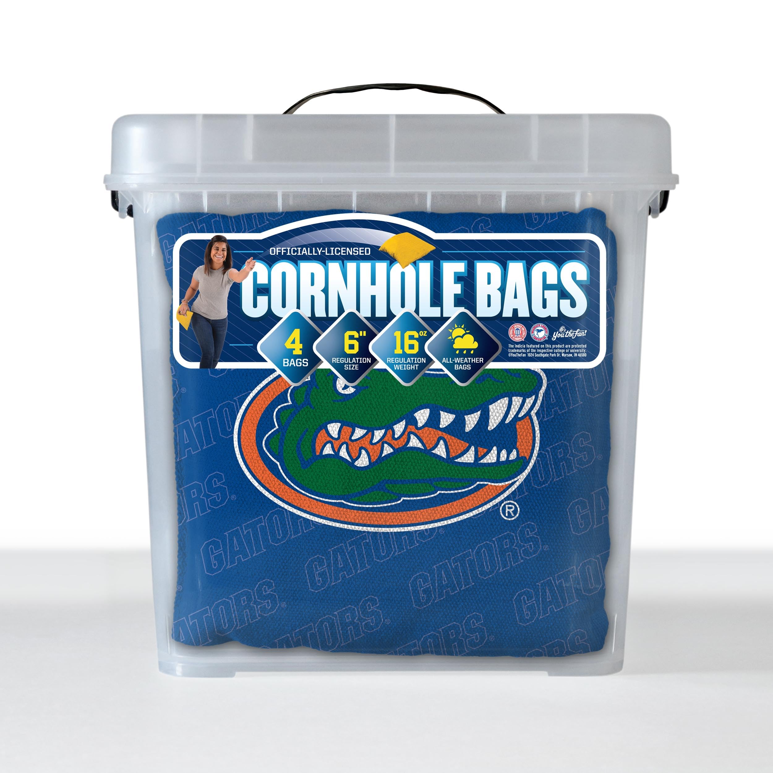 YouTheFan NCAA Florida Gators Cornhole Bags - 4PK - Blue - Sports Collectibles, Sports Memorabilia, Sports Fan Shop, Sports Gifts