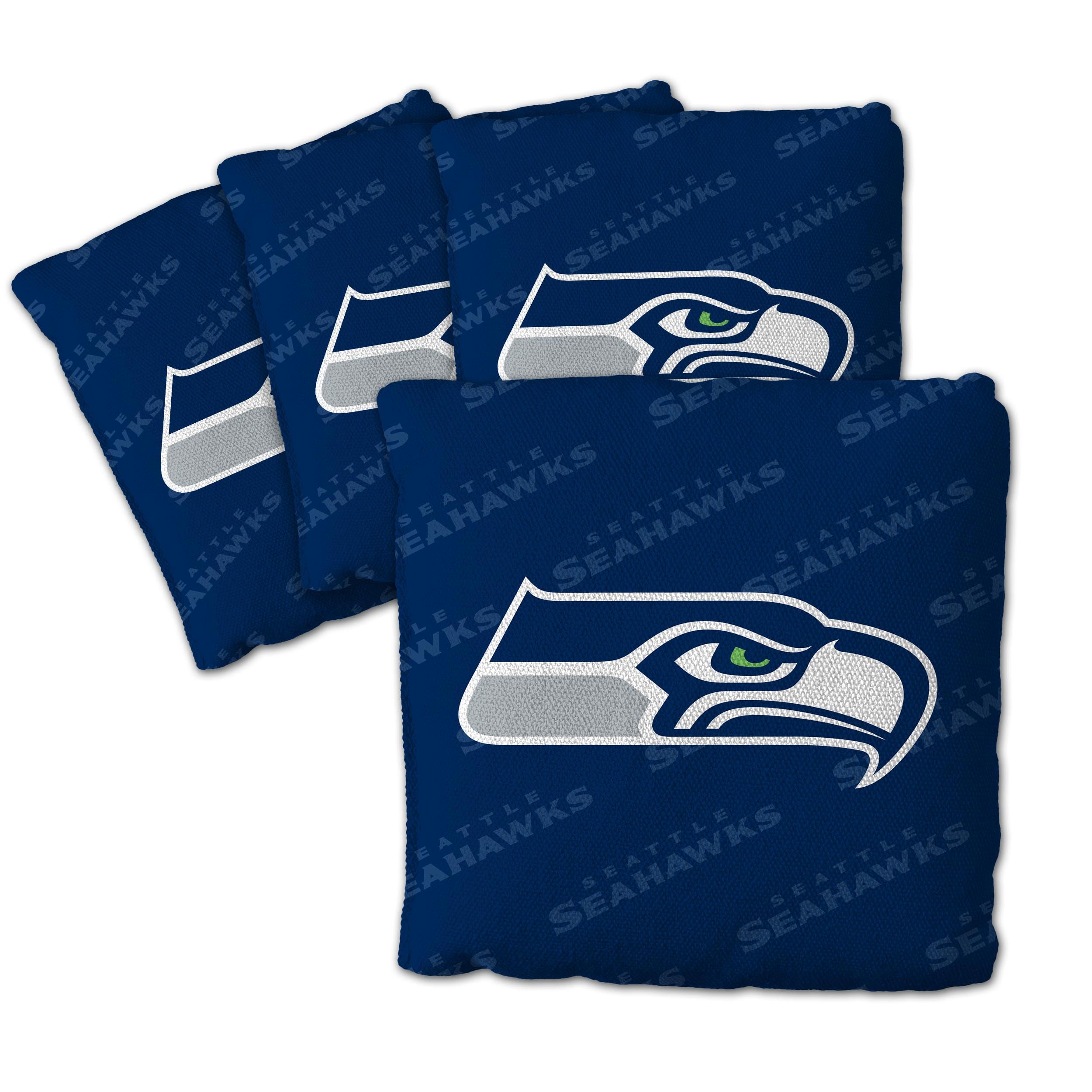 YouTheFan NFL Seattle Seahawks Cornhole Bags - 4PK - Blue - Sports Collectibles, Sports Memorabilia, Sports Fan Shop, Sports Gifts
