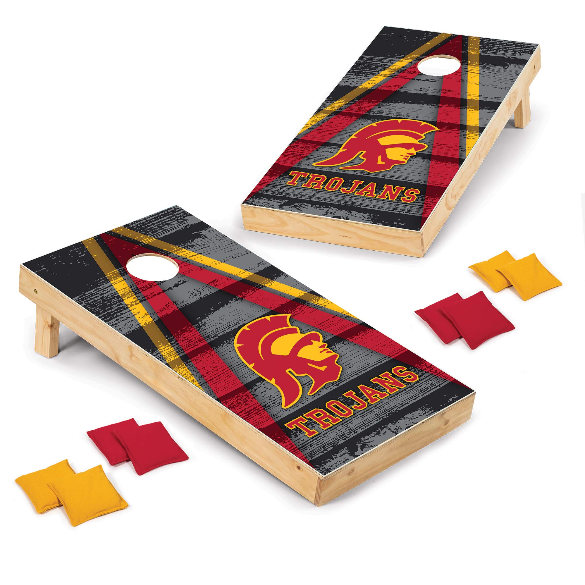 Wild Sports 2' x 4' Wood Tournament Cornhole Set - Direct Printed - USC Trojans- perfect for Backyard, Beach, Park, Tailgates, Outdoors and Indoors - Sports Collectibles, Sports Memorabilia, Sports Fan Shop, Sports Gifts