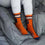 For Bare Feet NCAA Syracuse Orange 4 Stripe Deuce Crew Sock Team Color LARGE - Sports Gifts, Sports Memorabilia, Sports Collectibles, Fan Shop