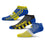 For Bare Feet NFL LOS ANGELES RAMS Stripe Stack 3 Pack Ankle Sock Team Colors Large - Sports Gifts, Sports Memorabilia, Sports Collectibles, Fan Shop