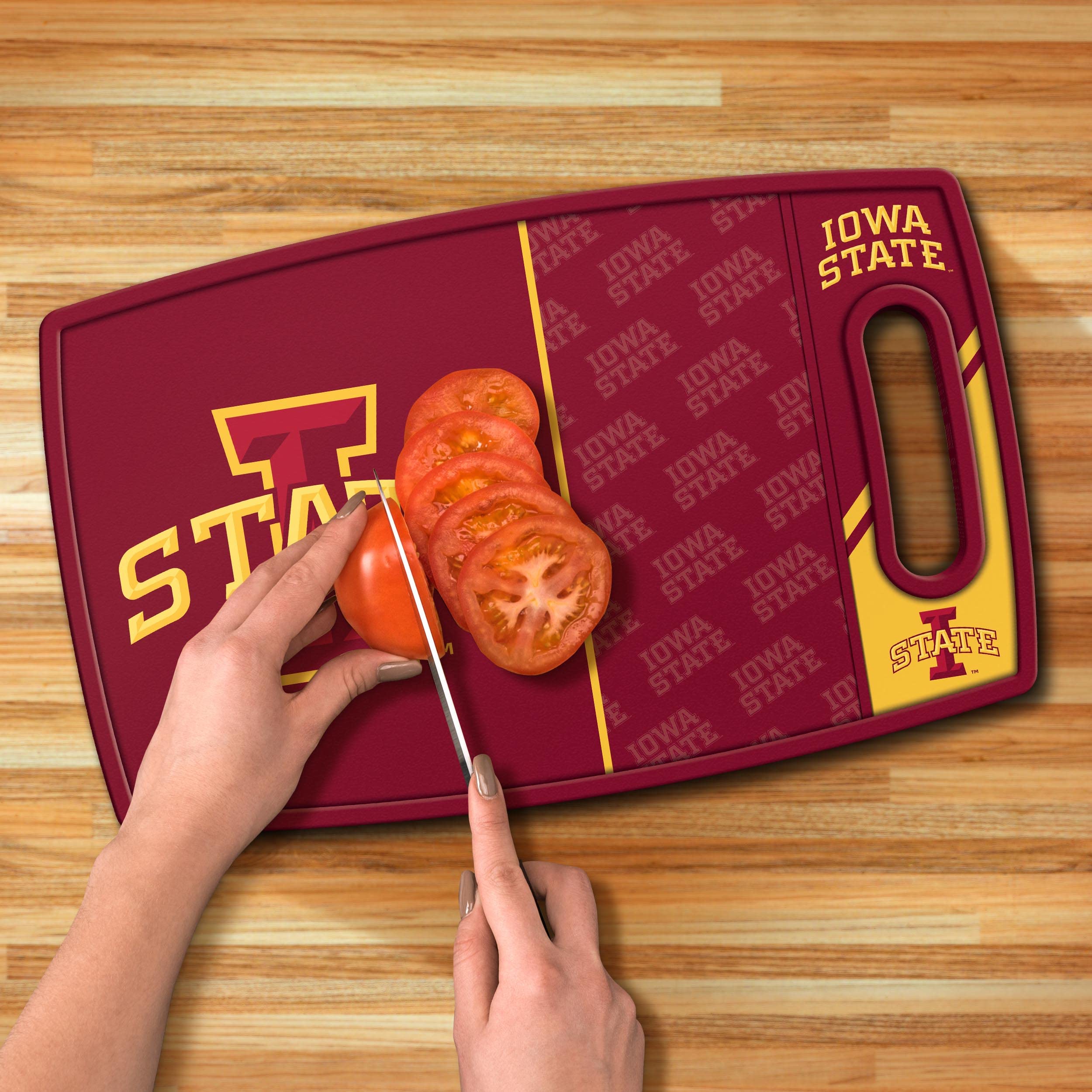 YouTheFan NCAA Iowa State Cyclones Logo Series Cutting Board - Sports Gifts, Sports Memorabilia, Sports Collectibles, Fan Shop