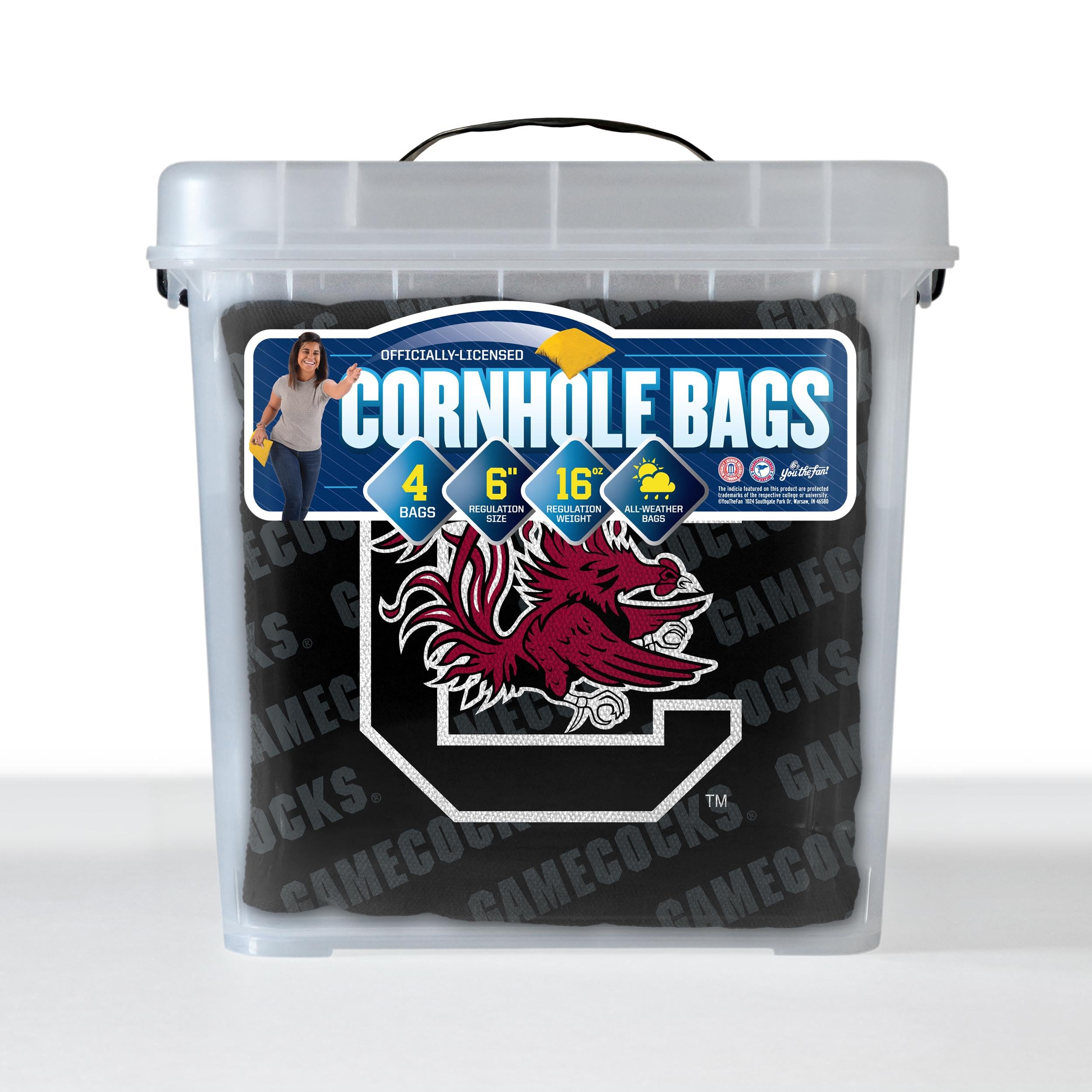 YouTheFan NCAA South Carolina Gamecocks Cornhole Bags - 4PK - Black - Sports Collectibles, Sports Memorabilia, Sports Fan Shop, Sports Gifts