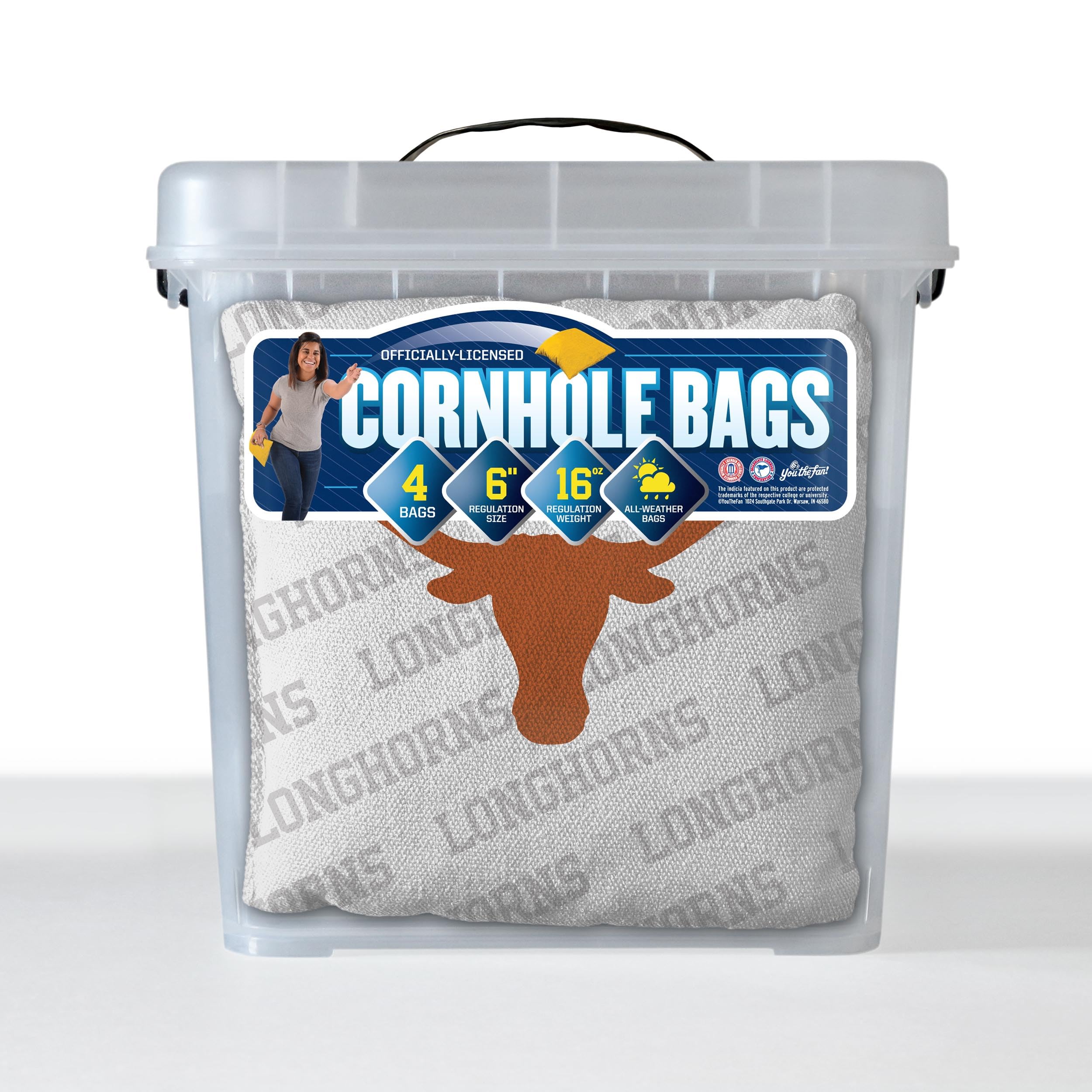 YouTheFan NCAA Texas Longhorns Cornhole Bags - 4PK - White - Sports Collectibles, Sports Memorabilia, Sports Fan Shop, Sports Gifts