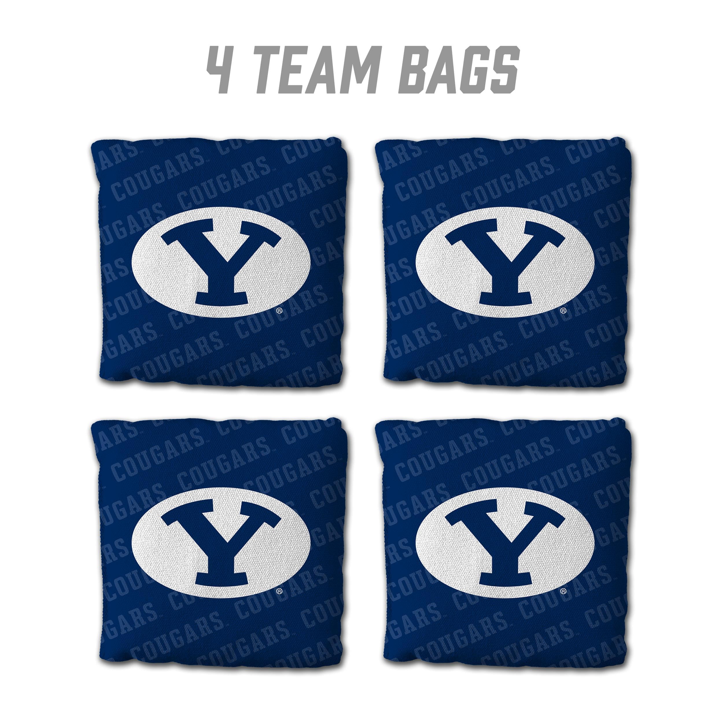 YouTheFan NCAA BYU Cougars Cornhole Bags - 4PK - Blue - Sports Collectibles, Sports Memorabilia, Sports Fan Shop, Sports Gifts