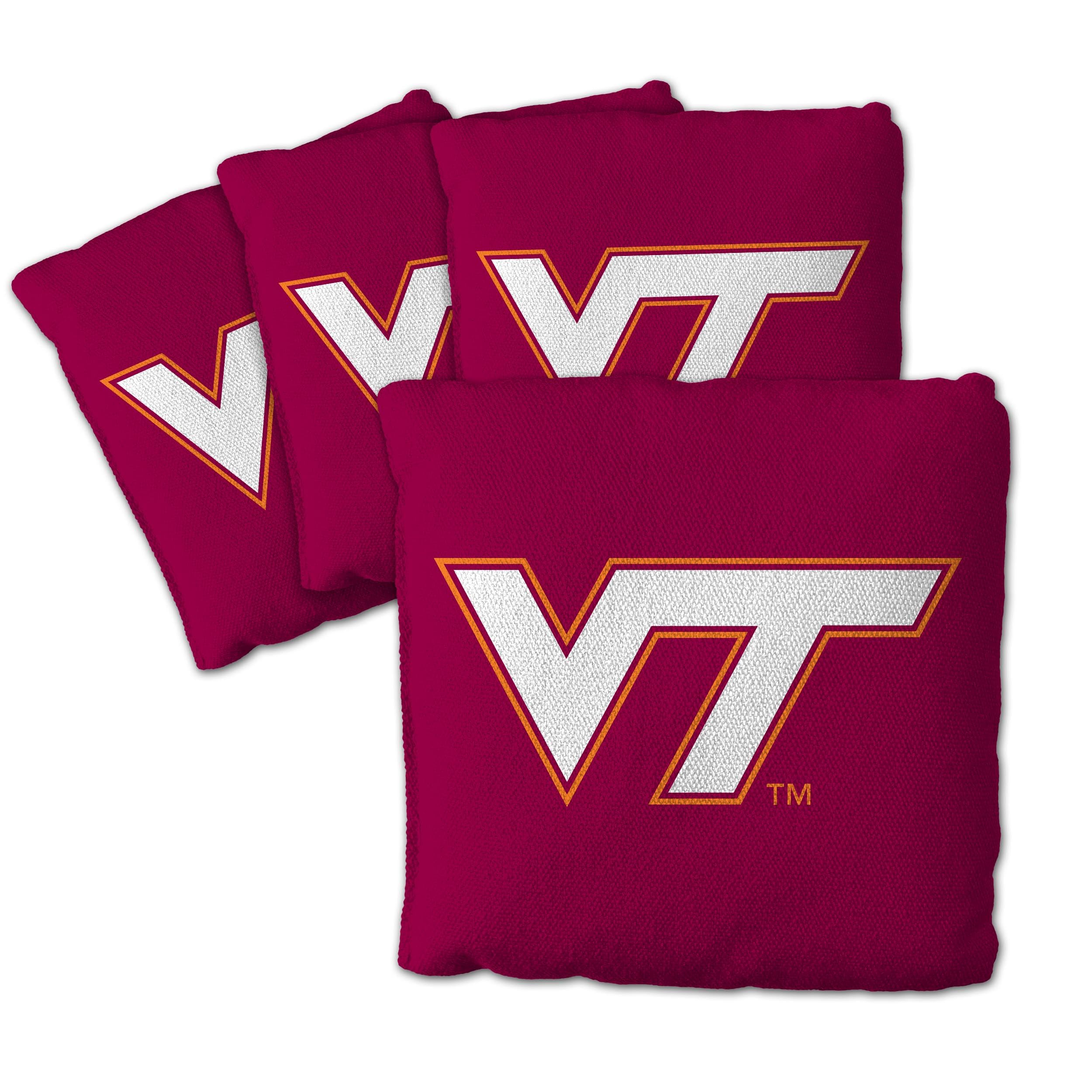 YouTheFan NCAA Virginia Tech Hokies Cornhole Bags - 4PK - Maroon - Sports Collectibles, Sports Memorabilia, Sports Fan Shop, Sports Gifts