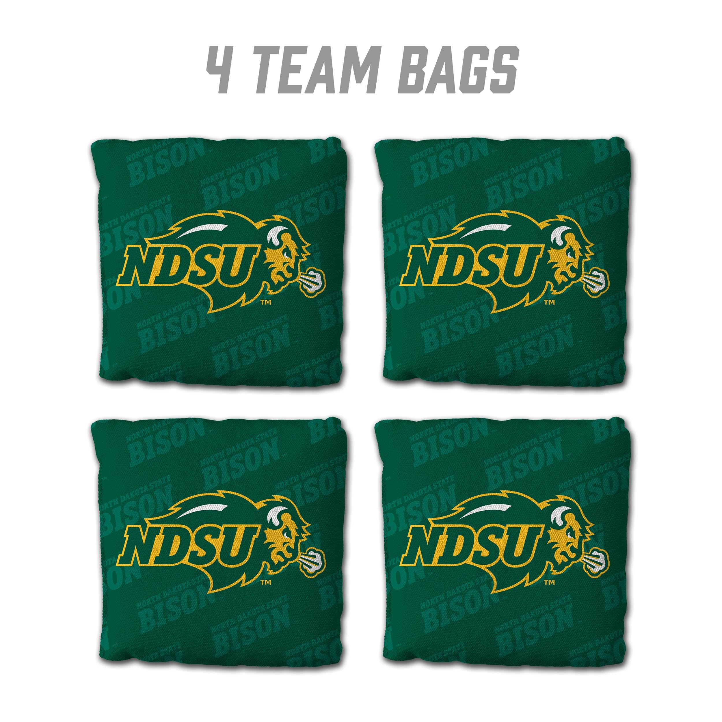 YouTheFan NCAA North Dakota State Bison Cornhole Bags - 4PK - Green - Sports Collectibles, Sports Memorabilia, Sports Fan Shop, Sports Gifts