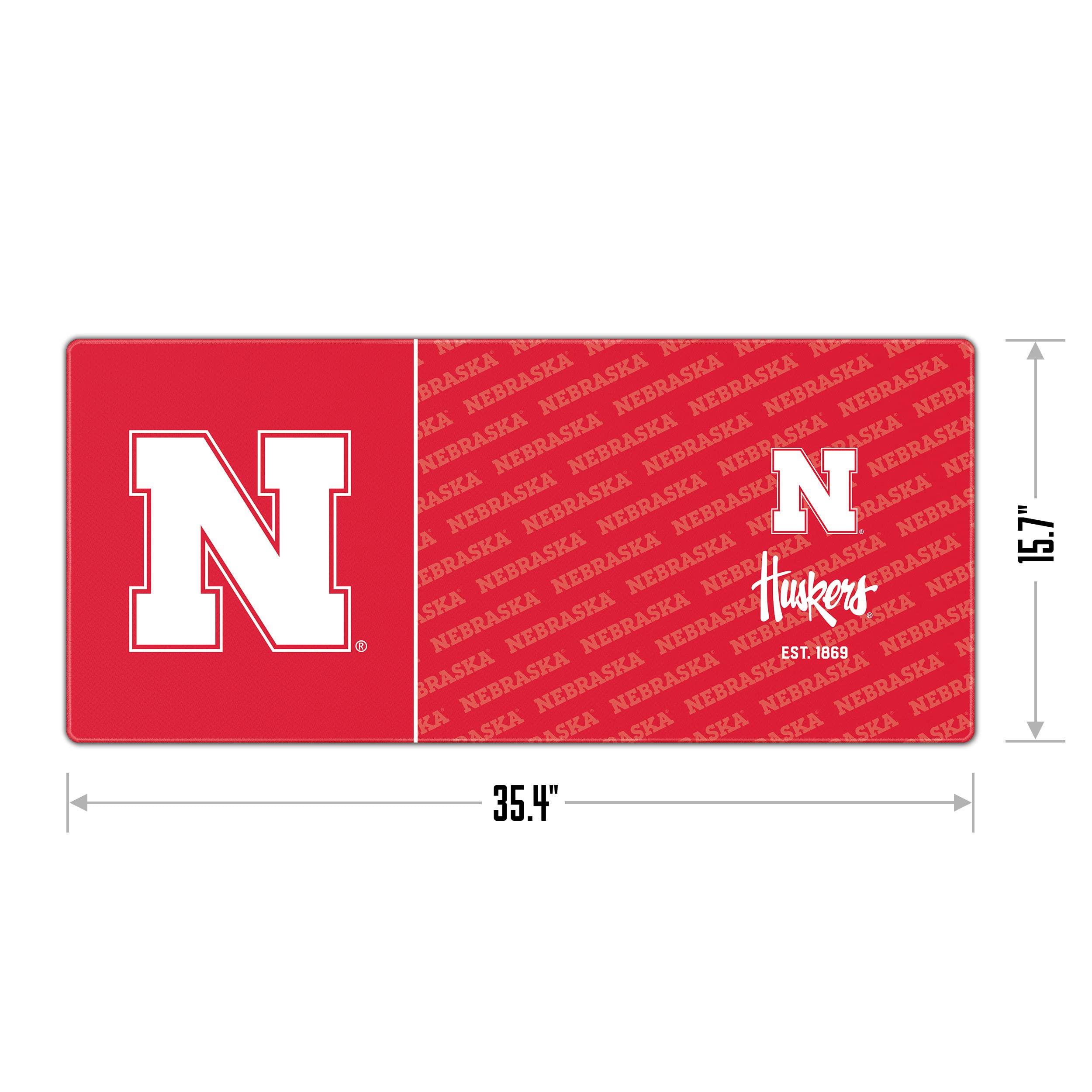 YouTheFan NCAA Nebraska Cornhuskers Logo Series Desk Pad - Sports Collectibles, Sports Memorabilia, Sports Fan Shop, Sports Gifts
