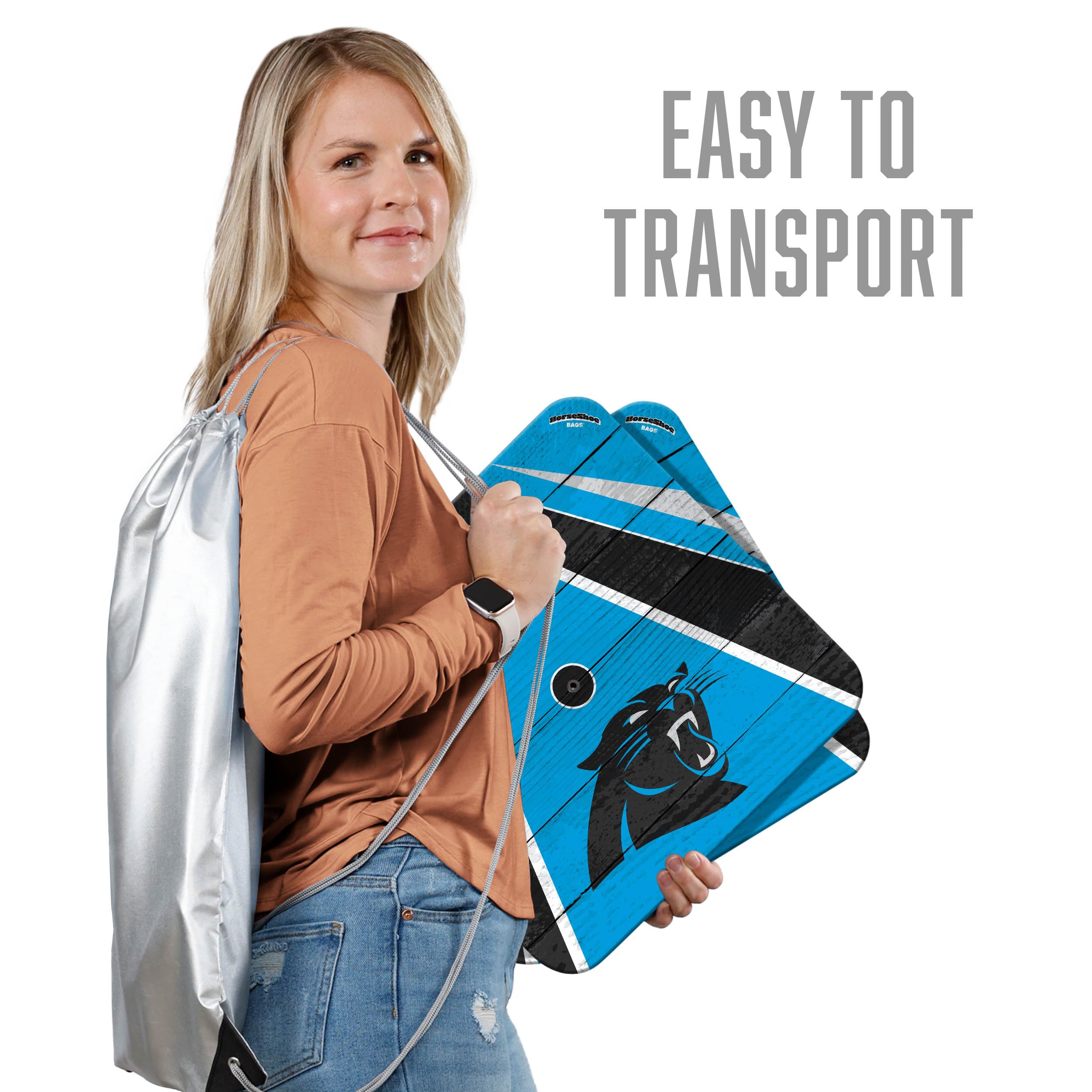 YouTheFan NFL Carolina Panthers Horseshoe Bags Game - Sports Collectibles, Sports Memorabilia, Sports Fan Shop, Sports Gifts