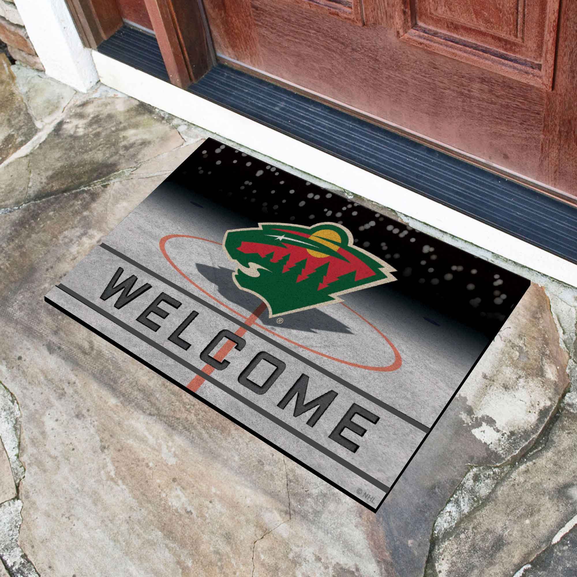 NHL - Minnesota Wild Crumb Rubber Door Mat - Sports Gifts, Sports Memorabilia, Sports Collectibles, Fan Shop