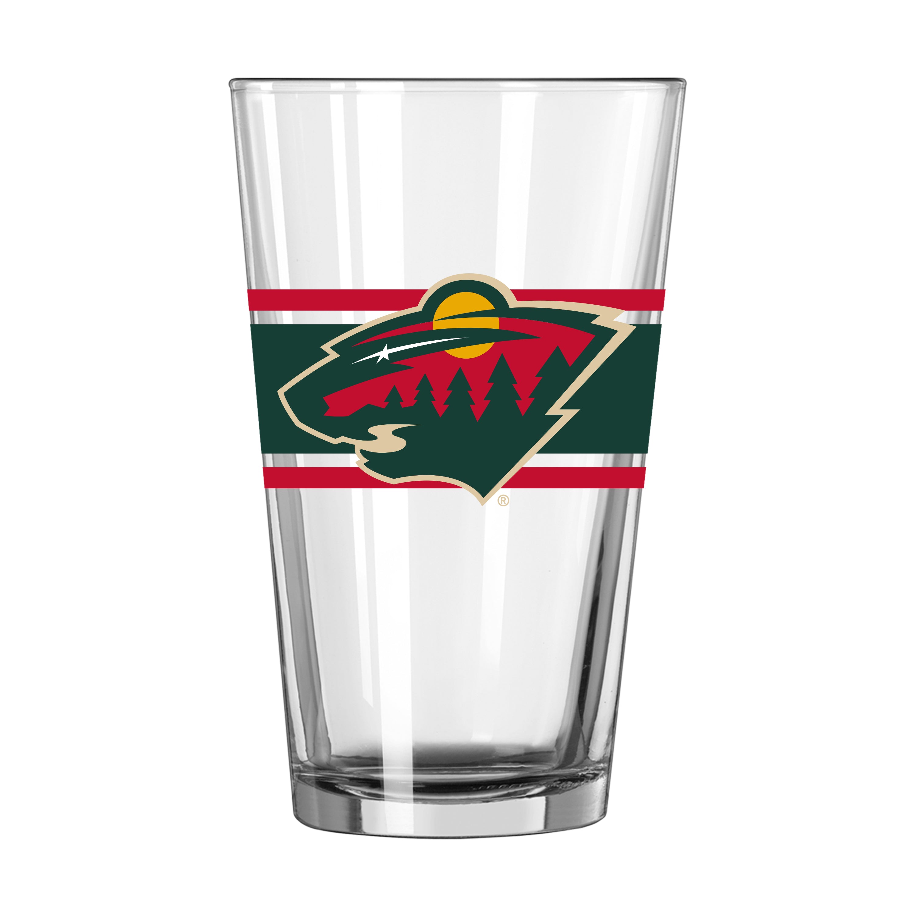 Minnesota Wild 16oz Stripe Pint Glass