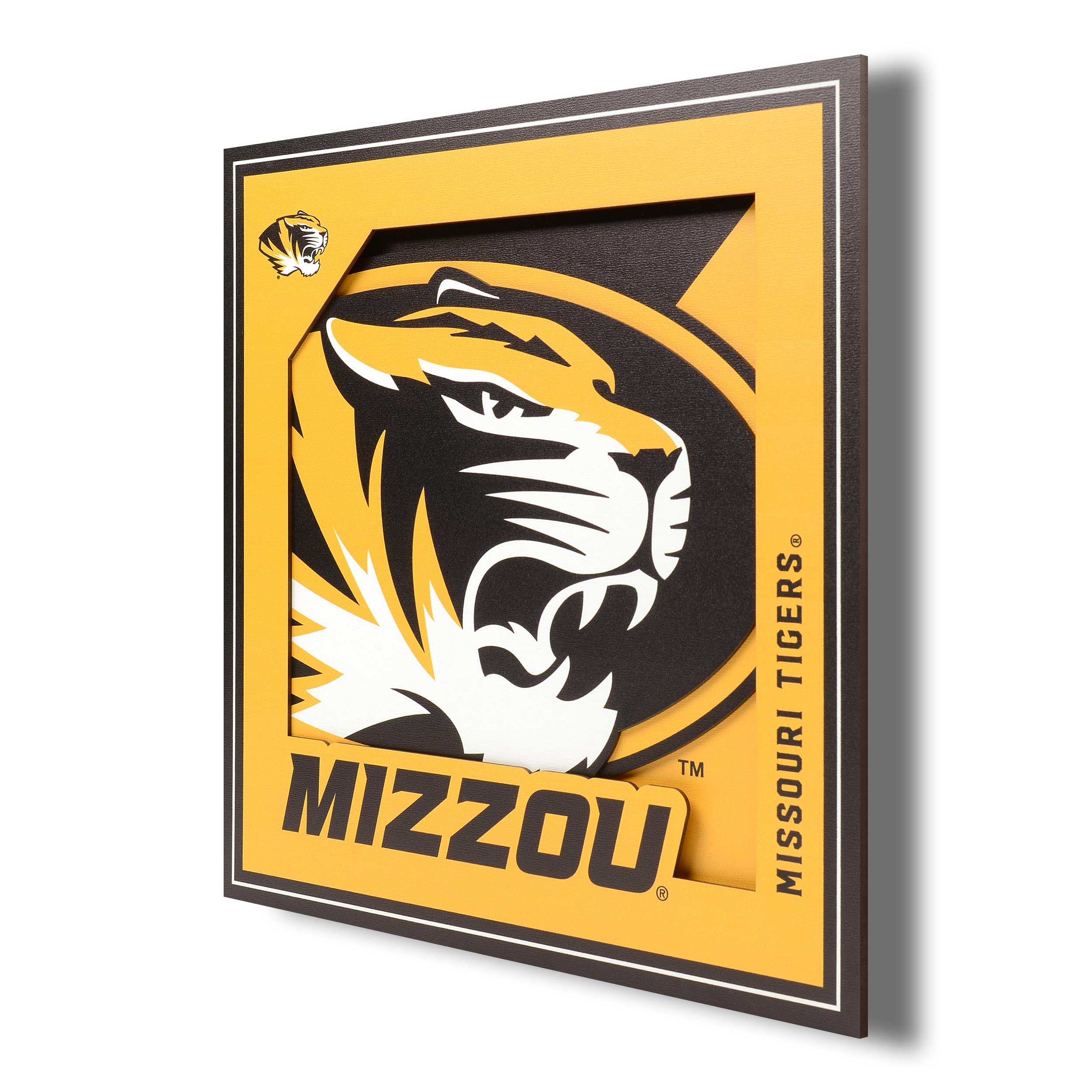 YouTheFan NCAA Missouri Tigers 3D Logo Series Wall Art - 12x12 - Sports Collectibles, Sports Memorabilia, Sports Fan Shop, Sports Gifts