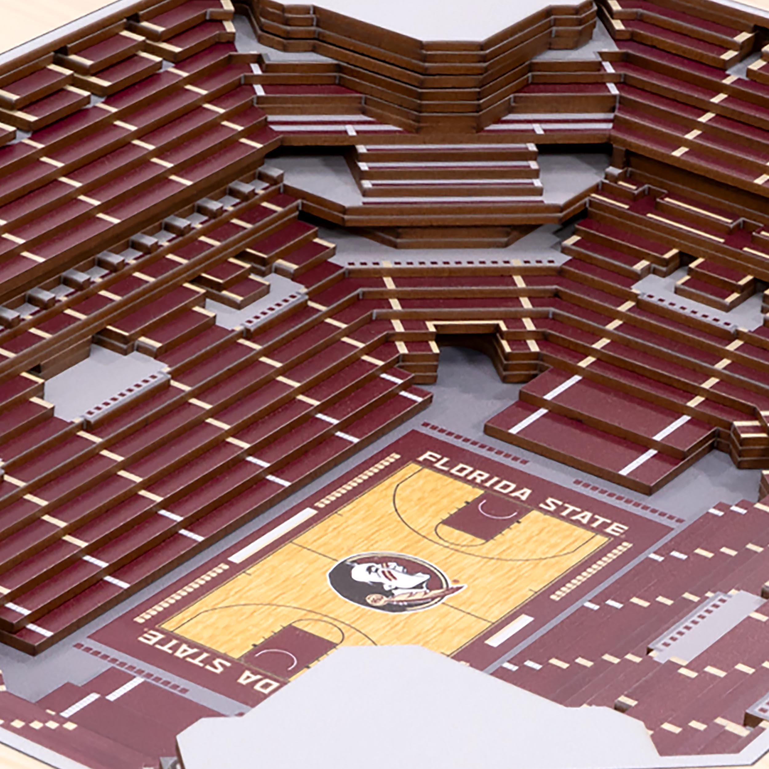 YouTheFan NCAA Florida State Seminoles 25-Layer StadiumViews 3D Wall Art - Donald L. Tucker Civic Center - Sports Collectibles, Sports Memorabilia, Sports Fan Shop, Sports Gifts