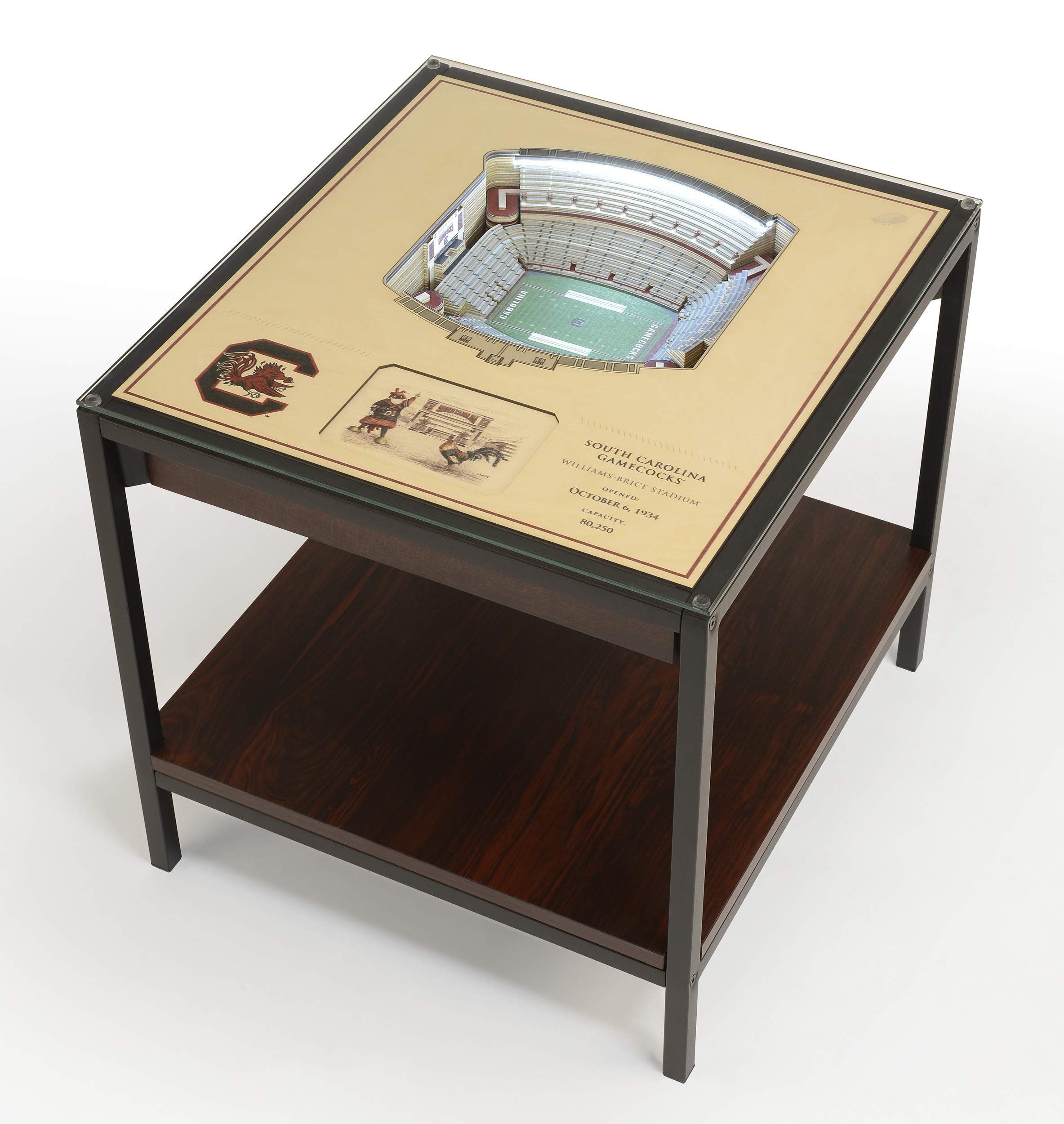 YouTheFan NCAA South Carolina Gamecocks 25-Layer StadiumViews End Table - Williams-Brice Stadium - Sports Collectibles, Sports Memorabilia, Sports Fan Shop, Sports Gifts
