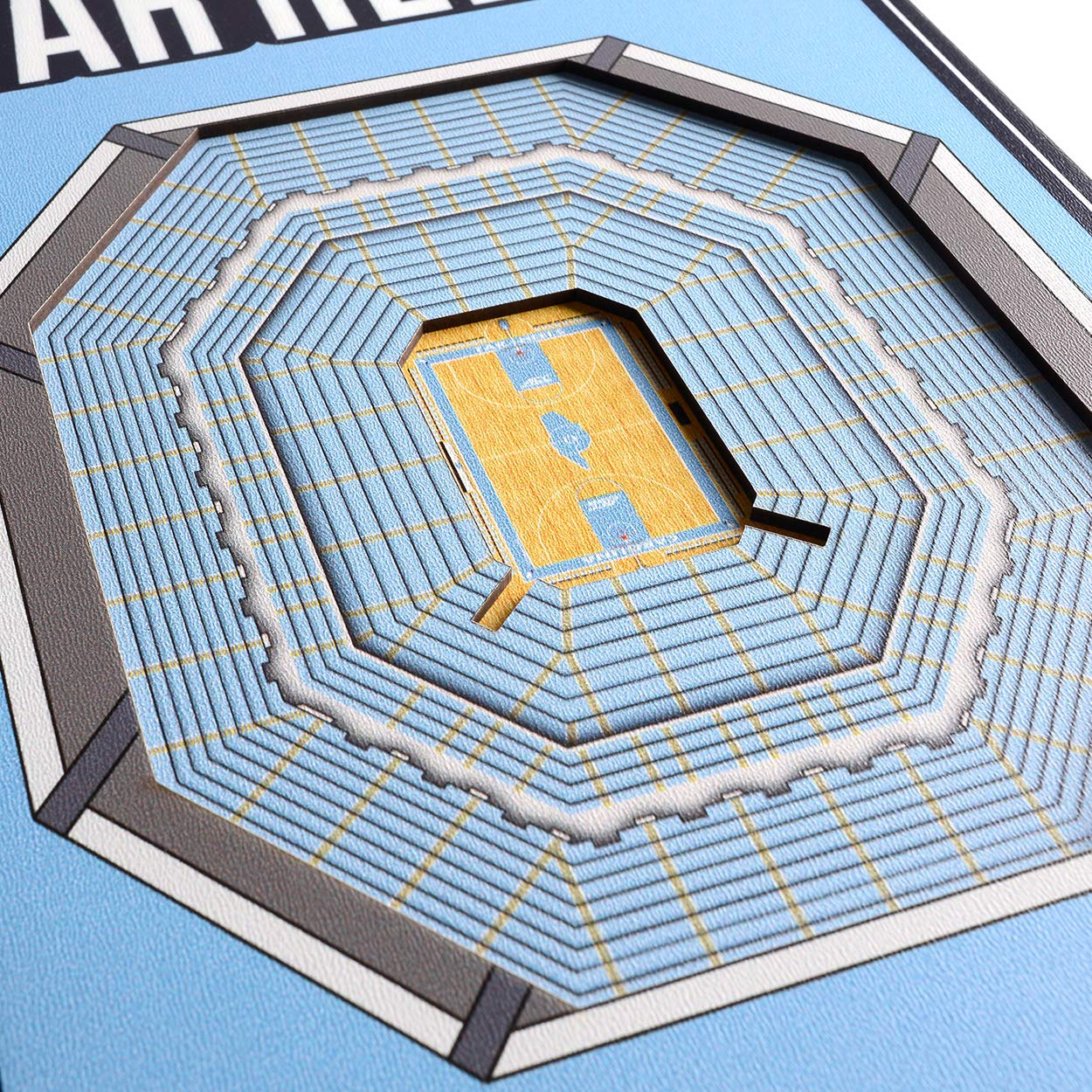 YouTheFan NCAA North Carolina Tar Heels 3D Stadium 8x32 Banner - Dean E. Smith Center - Sports Collectibles, Sports Memorabilia, Sports Fan Shop, Sports Gifts