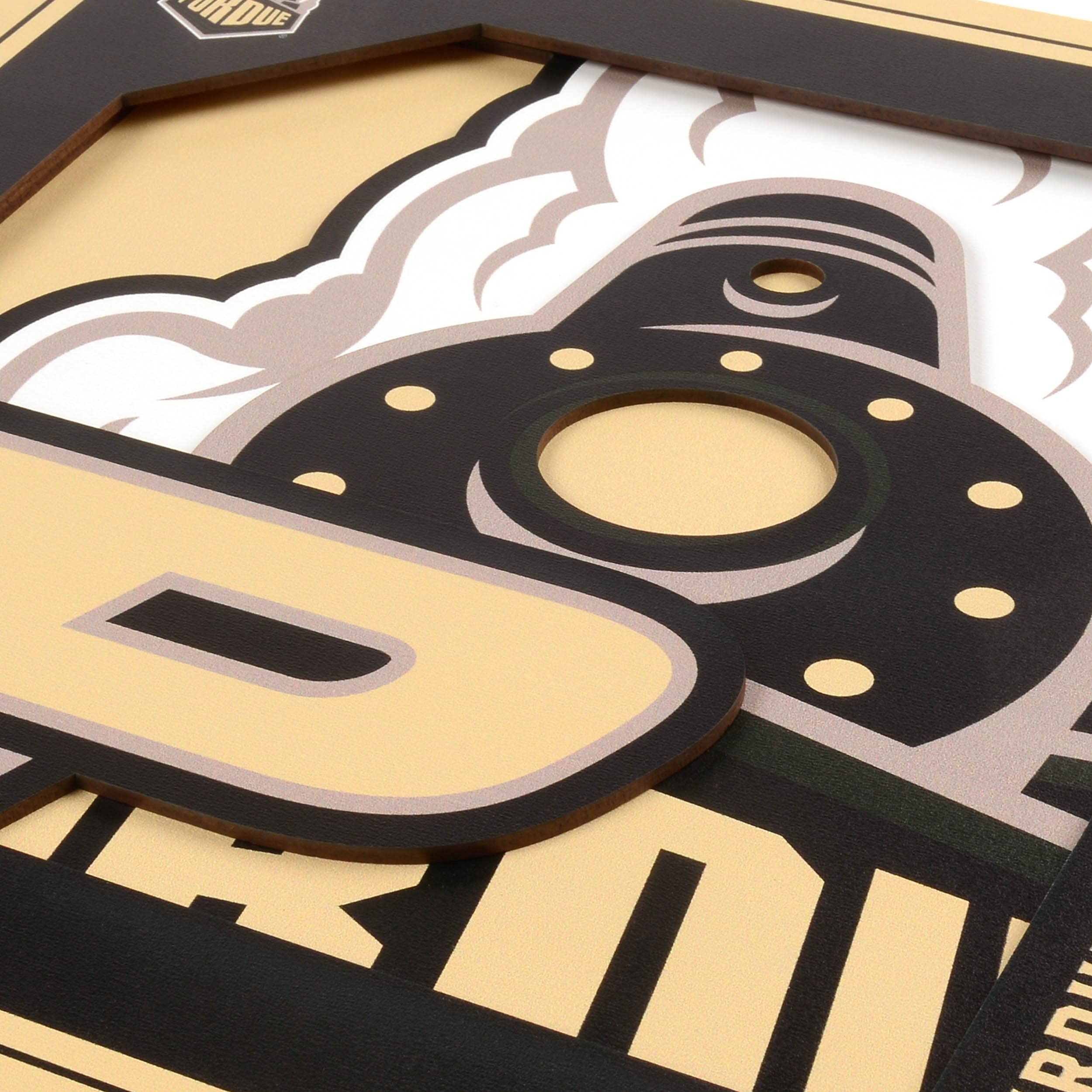 YouTheFan NCAA Purdue Boilermakers 3D Logo Series Wall Art - 12x12 - Sports Collectibles, Sports Memorabilia, Sports Fan Shop, Sports Gifts