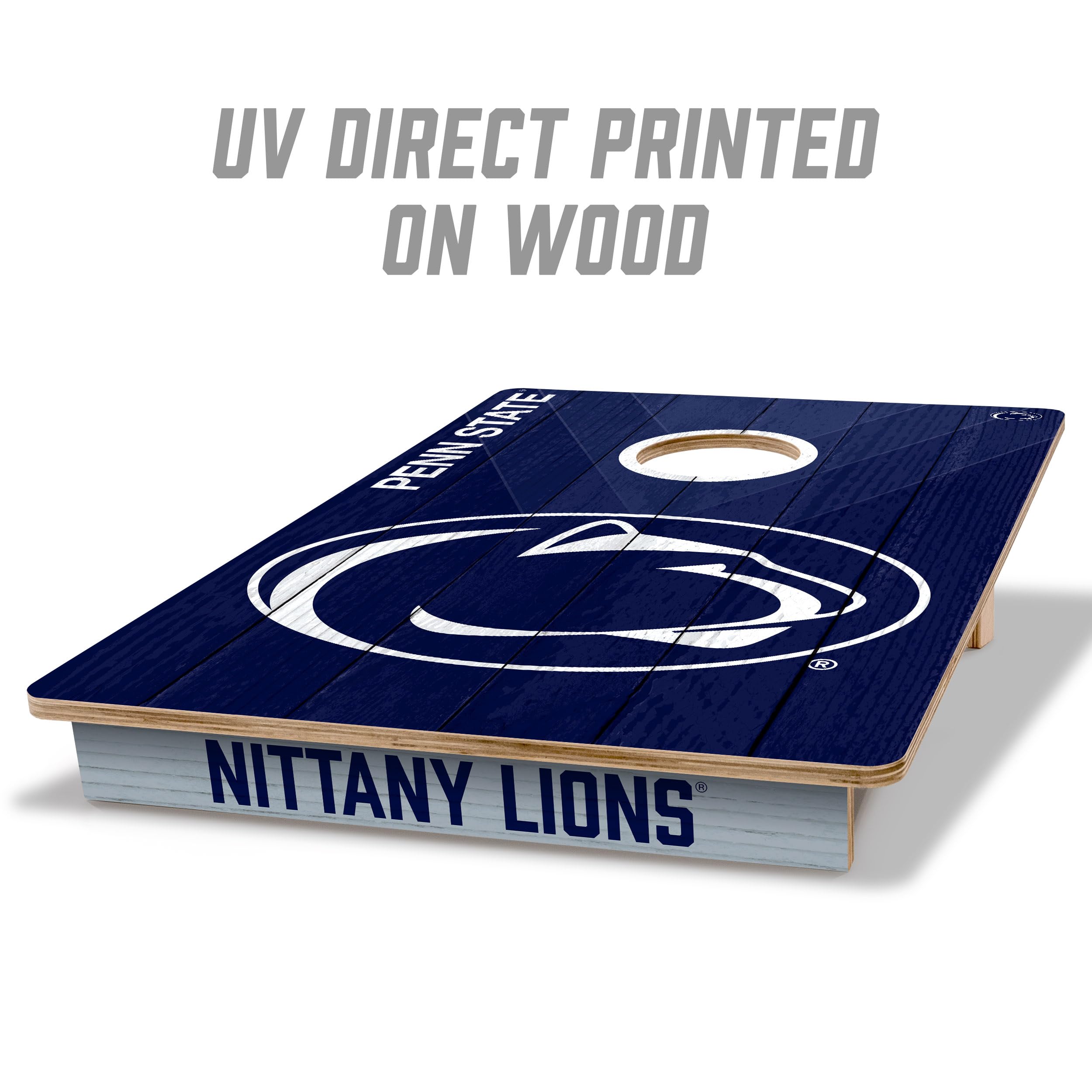 YouTheFan NCAA Penn State Nittany Lions 2’ x 3’ Wood Cornhole Game with Logo Bags - Sports Collectibles, Sports Memorabilia, Sports Fan Shop, Sports Gifts