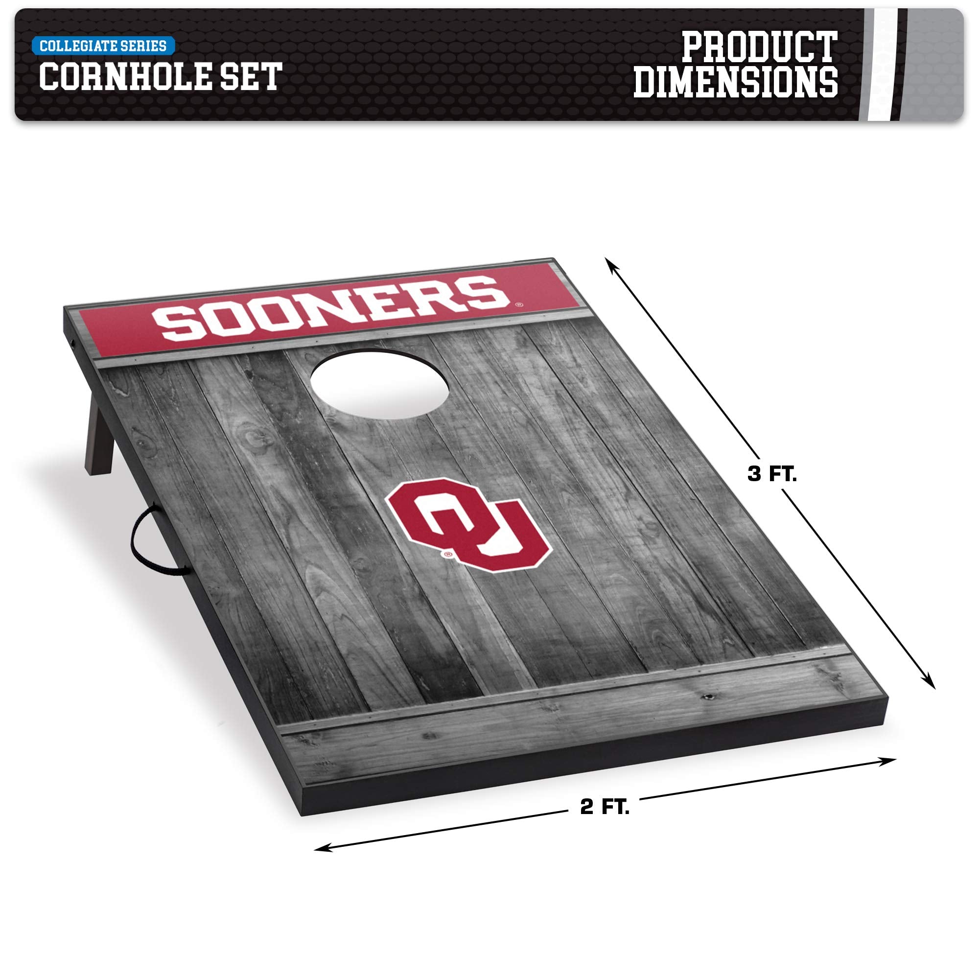 Wild Sports NCAA Cornhole Outdoor Game Set, 2' x 3' Foot - Recreational Series - Sports Collectibles, Sports Memorabilia, Sports Fan Shop, Sports Gifts