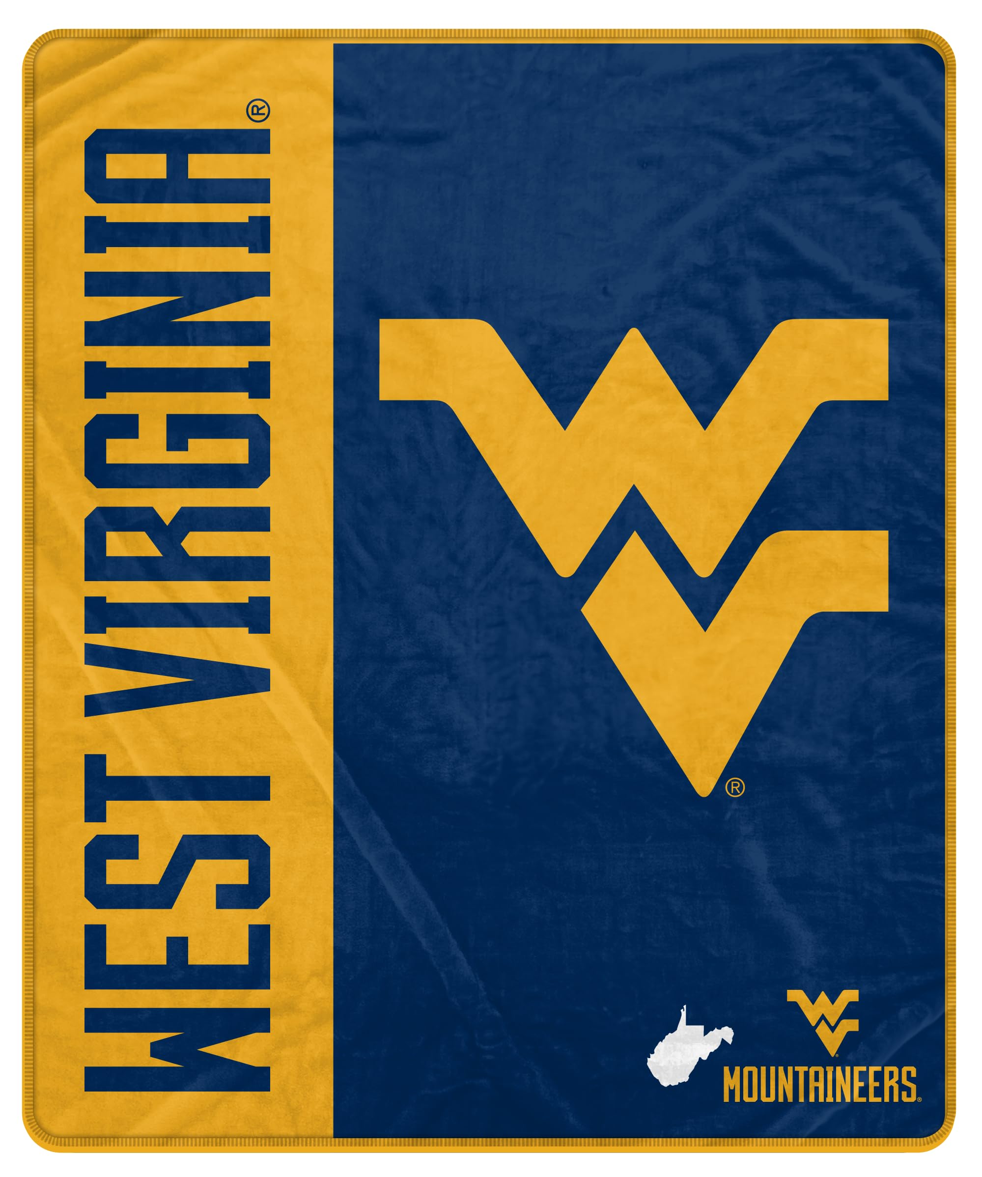 Proformance Home NCAA West Virginia Mountaineers Endzone Ultra Soft Tailgate Throw - Sports Gifts, Sports Memorabilia, Sports Collectibles, Fan Shop
