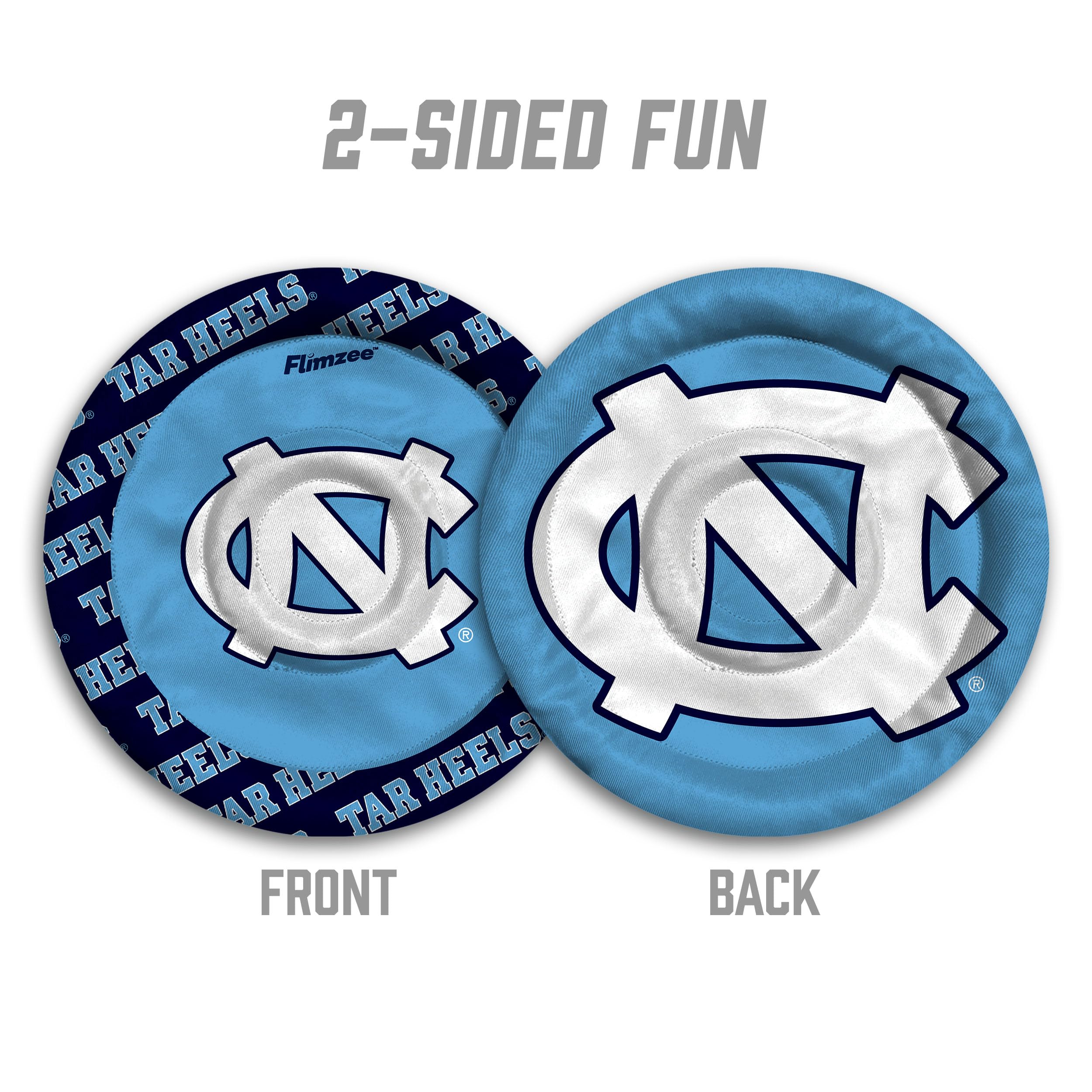 YouTheFan NCAA North Carolina Tar Heels Flimzee Bean-Bag Flying Disc - Sports Collectibles, Sports Memorabilia, Sports Fan Shop, Sports Gifts