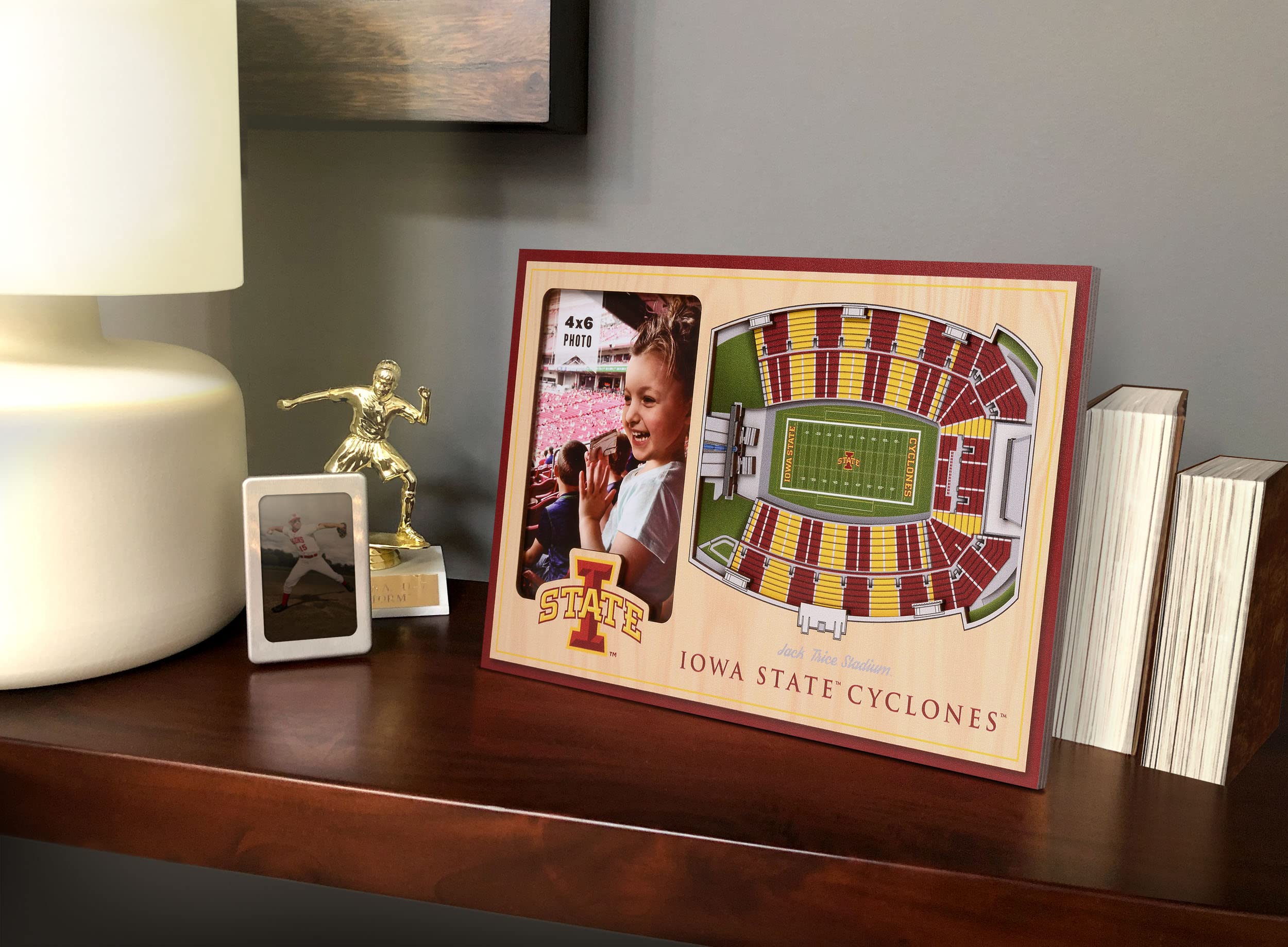 YouTheFan NCAA Iowa State Cyclones 3D StadiumView Picture Frame - Jack Trice Stadium - Sports Collectibles, Sports Memorabilia, Sports Fan Shop, Sports Gifts