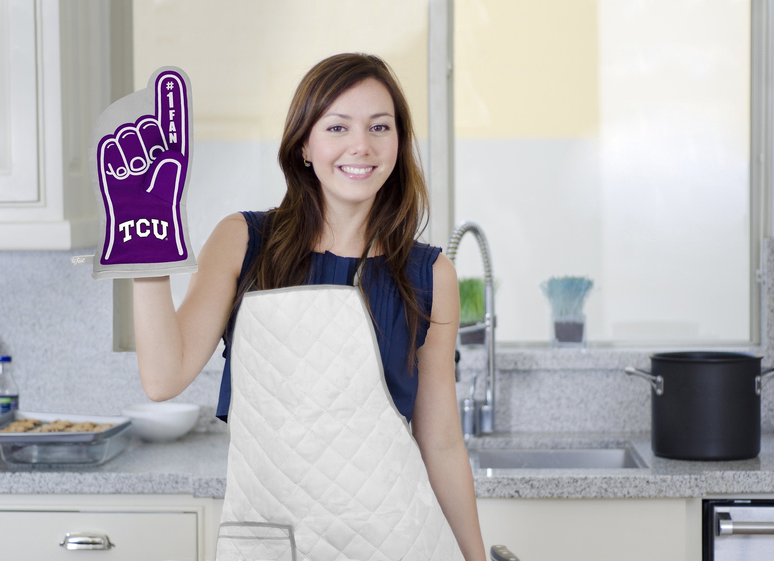 YouTheFan NCAA TCU Horned Frogs #1 Oven Mitt 13.25" x 6.5" - Sports Collectibles, Sports Memorabilia, Sports Fan Shop, Sports Gifts
