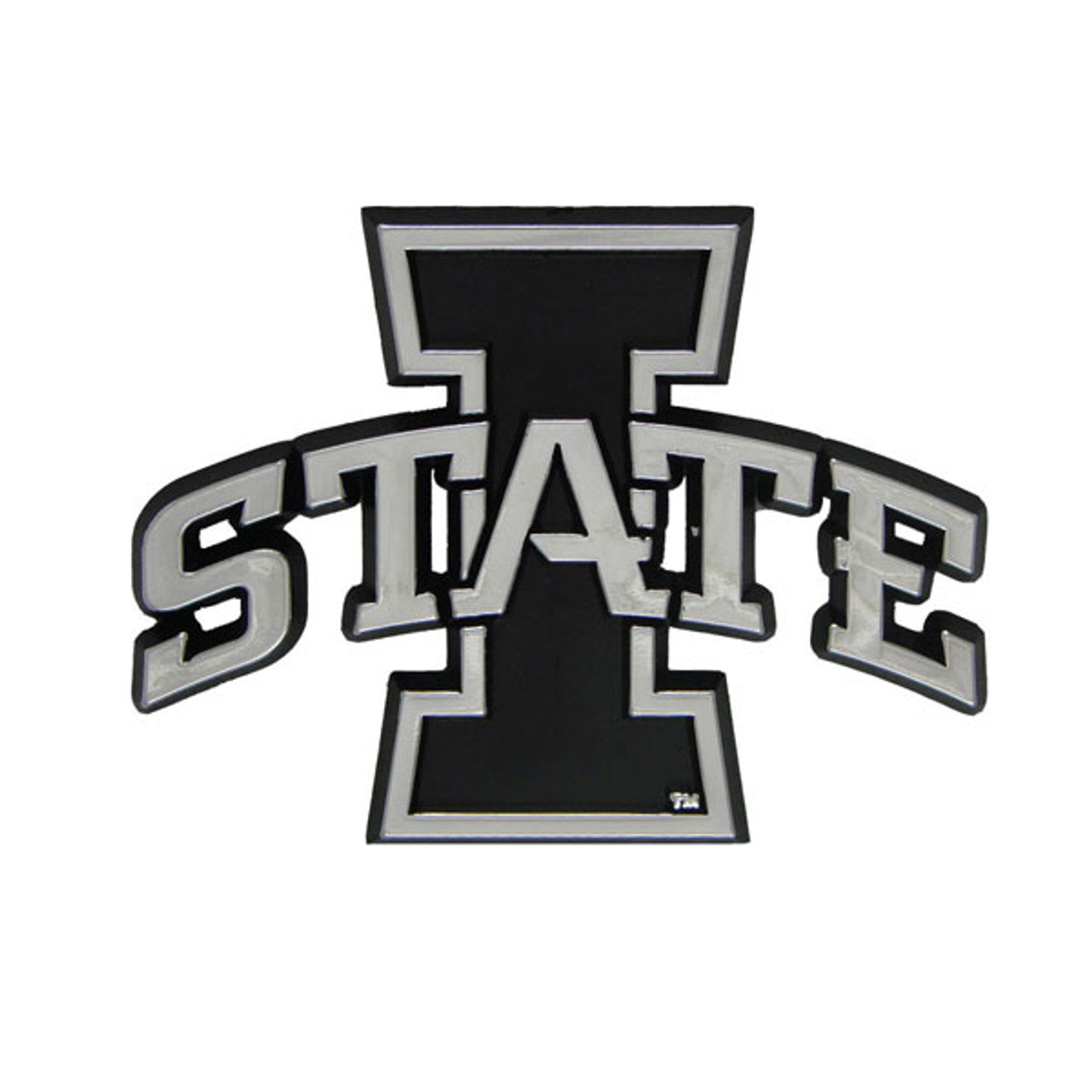 Iowa State Cyclones Auto Emblem Silver Chrome - Sports Collectibles, Sports Memorabilia, Sports Fan Shop, Sports Gifts
