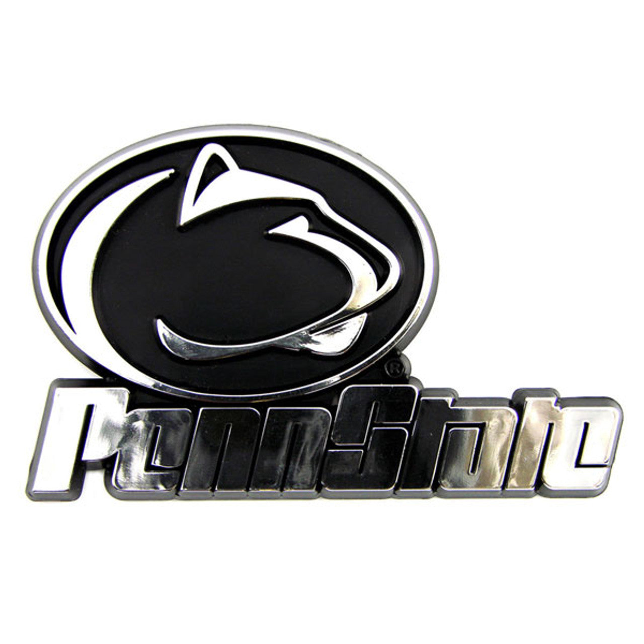 Penn State Nittany Lions Auto Emblem Silver Chrome - Sports Collectibles, Sports Memorabilia, Sports Fan Shop, Sports Gifts