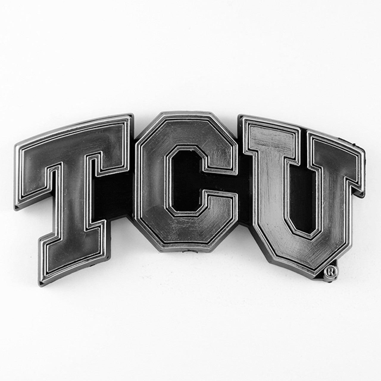 TCU Horned Frogs Auto Emblem Silver Chrome - Sports Collectibles, Sports Memorabilia, Sports Fan Shop, Sports Gifts