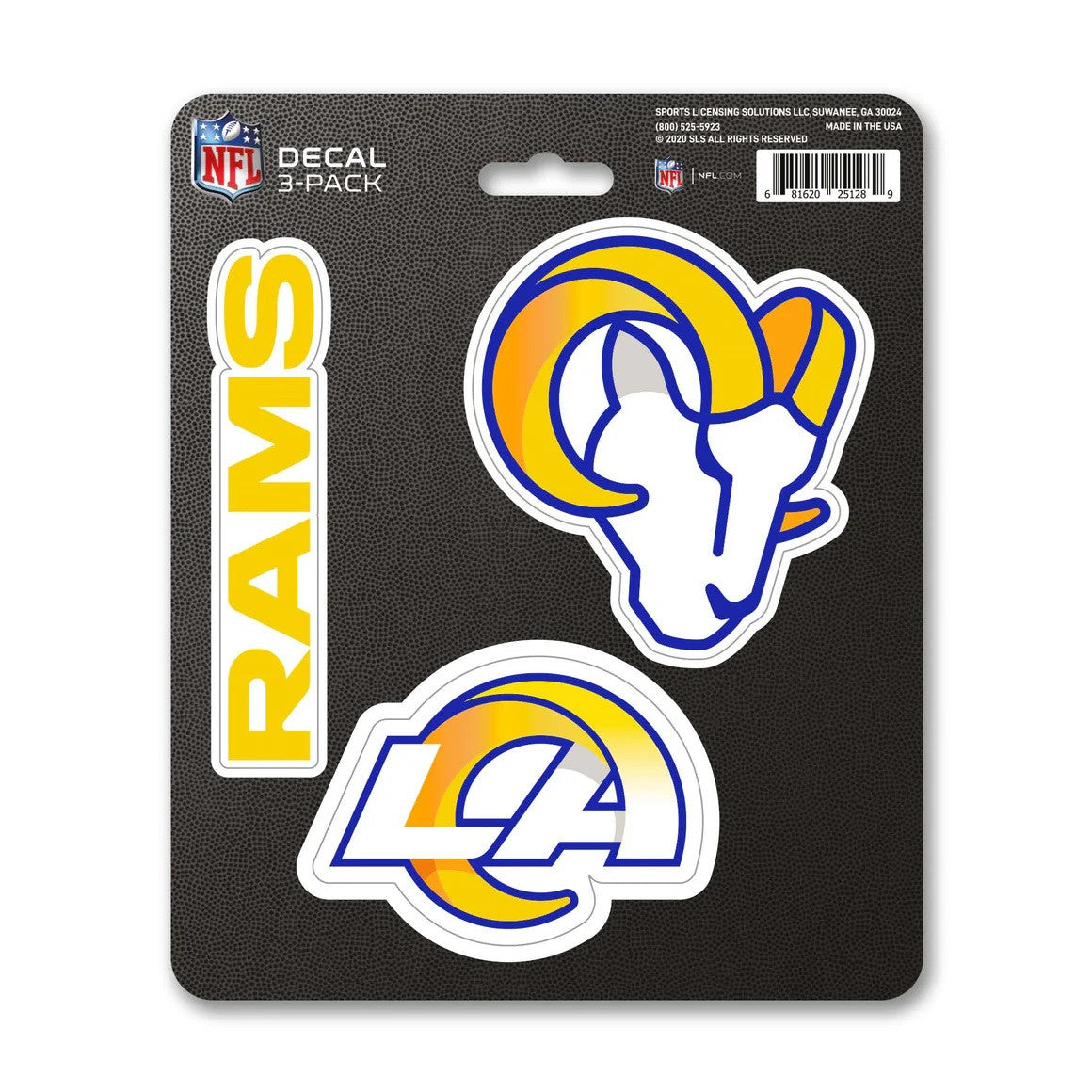 Los Angeles Rams Decal Die Cut Team 3 Pack - Sports Gifts, Sports Memorabilia, Sports Collectibles, Fan Shop